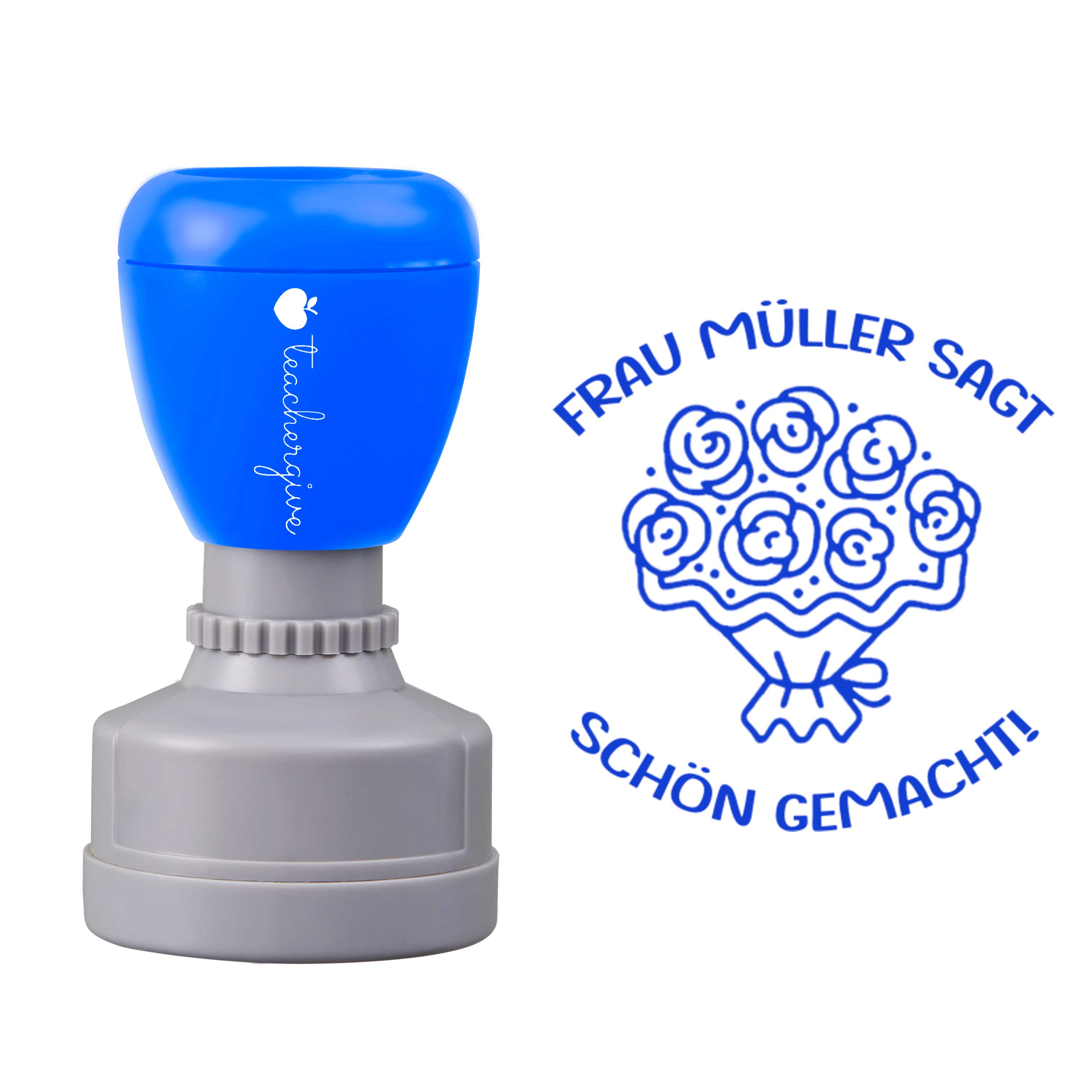 Personalisiert Name sagt schön gemacht Lehrer Stempel