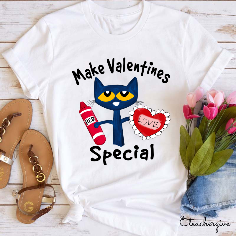 Make Valentines Special With A Red Heart Teacher T-Shirt