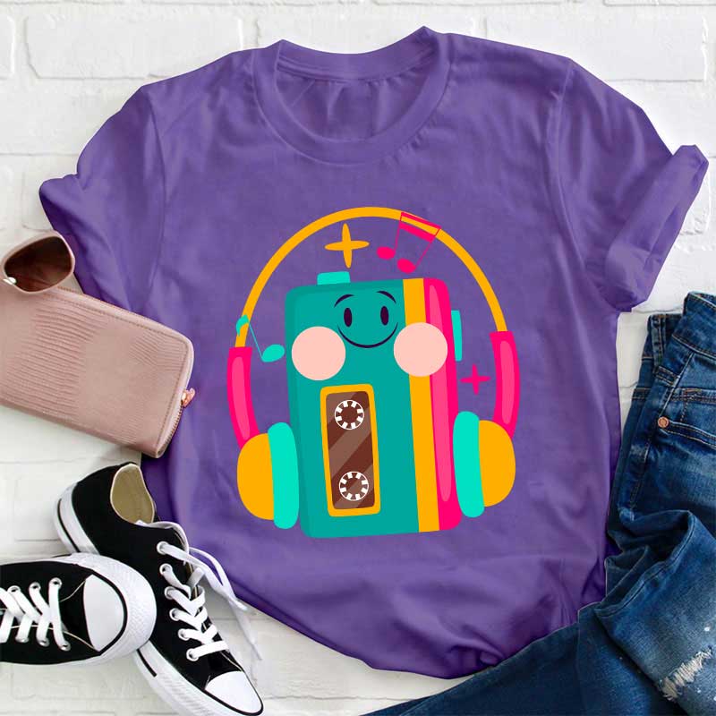 Musik Kopfhörer Lehrer T-Shirt