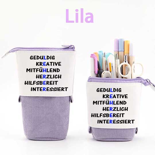 Geduldig Kreativ Mitfühlend Herzlich Hilfsbereit Interessiert Federmäppchen Mäppchen