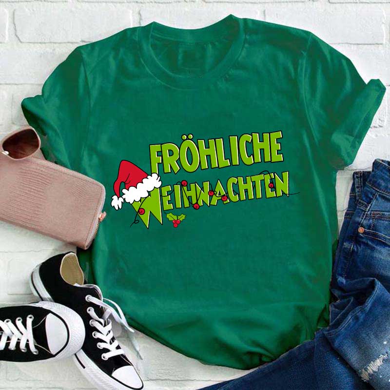 Fröhliche Weihnachten Lehrer T-Shirt