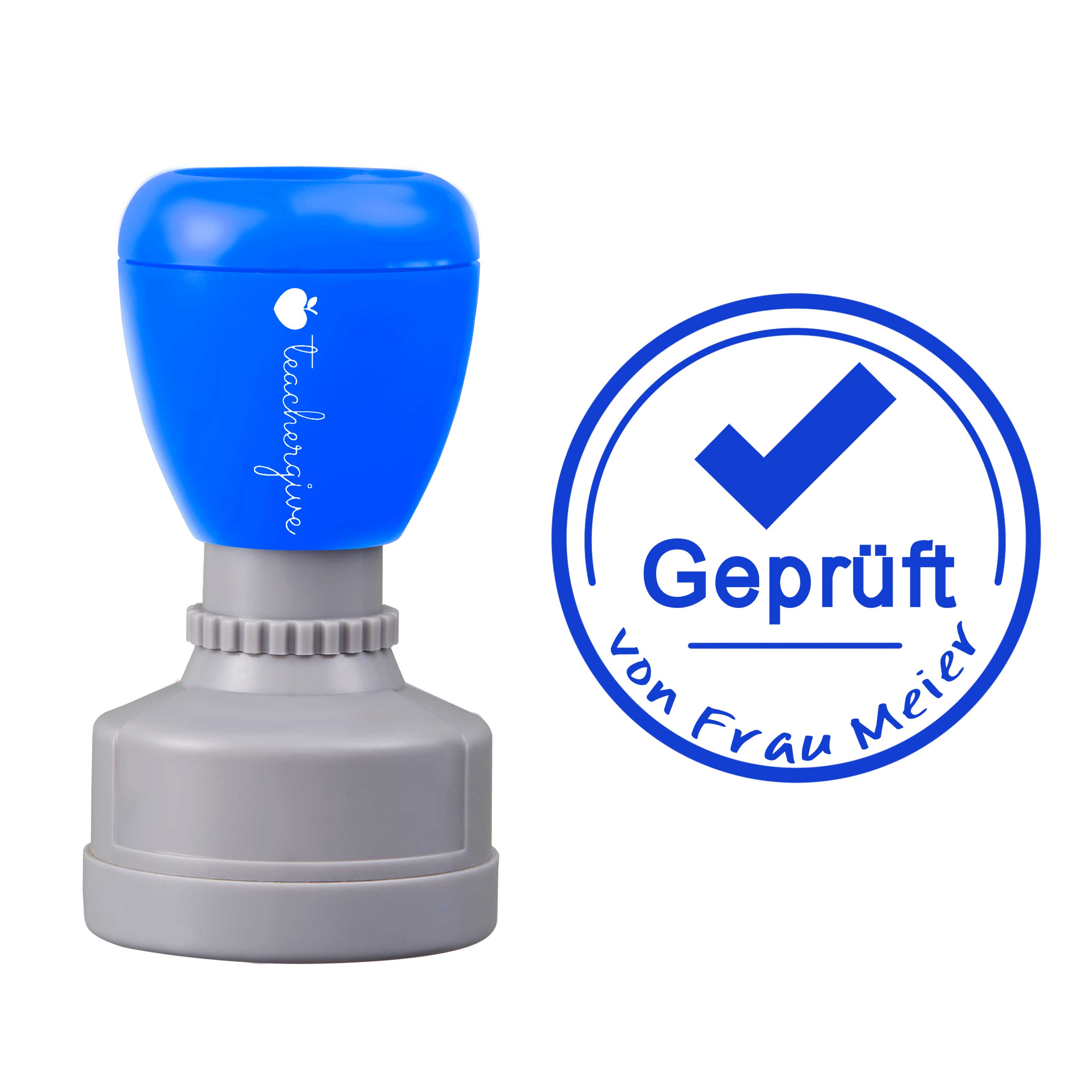 Personalisiert Geprüft Von Lehrer Stempel