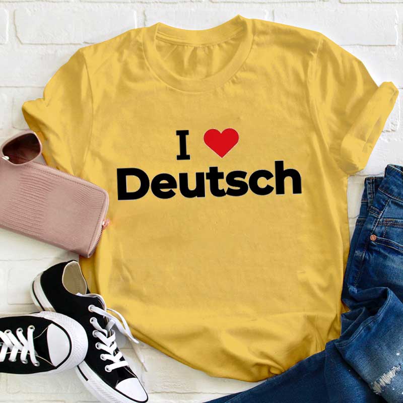 Ich Liebe Deutsch Lehrer T-Shirt