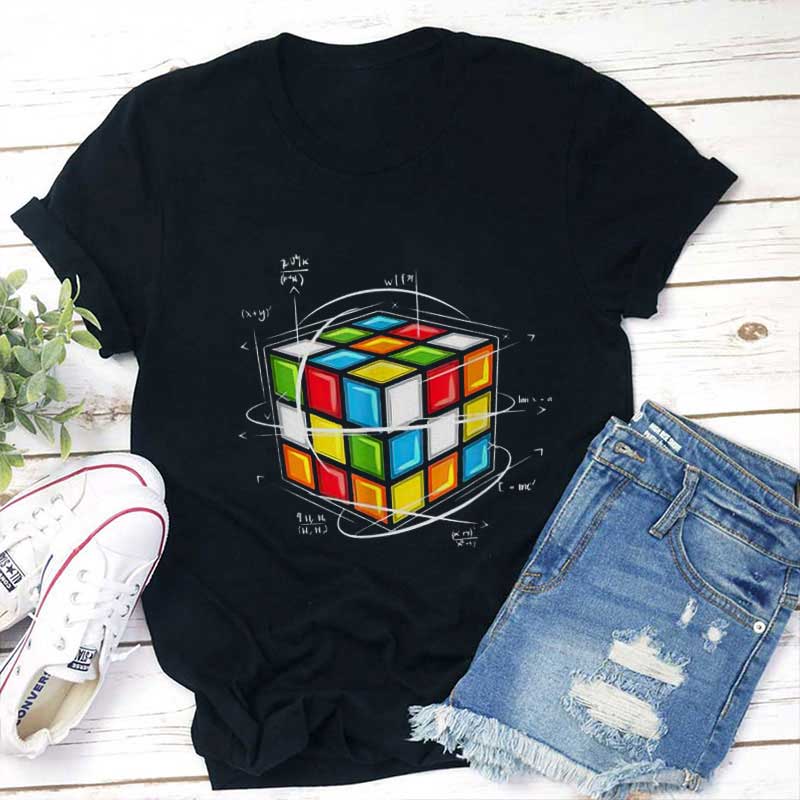 Lustiger Mathe Zauberwürfel Lehrer T-Shirt