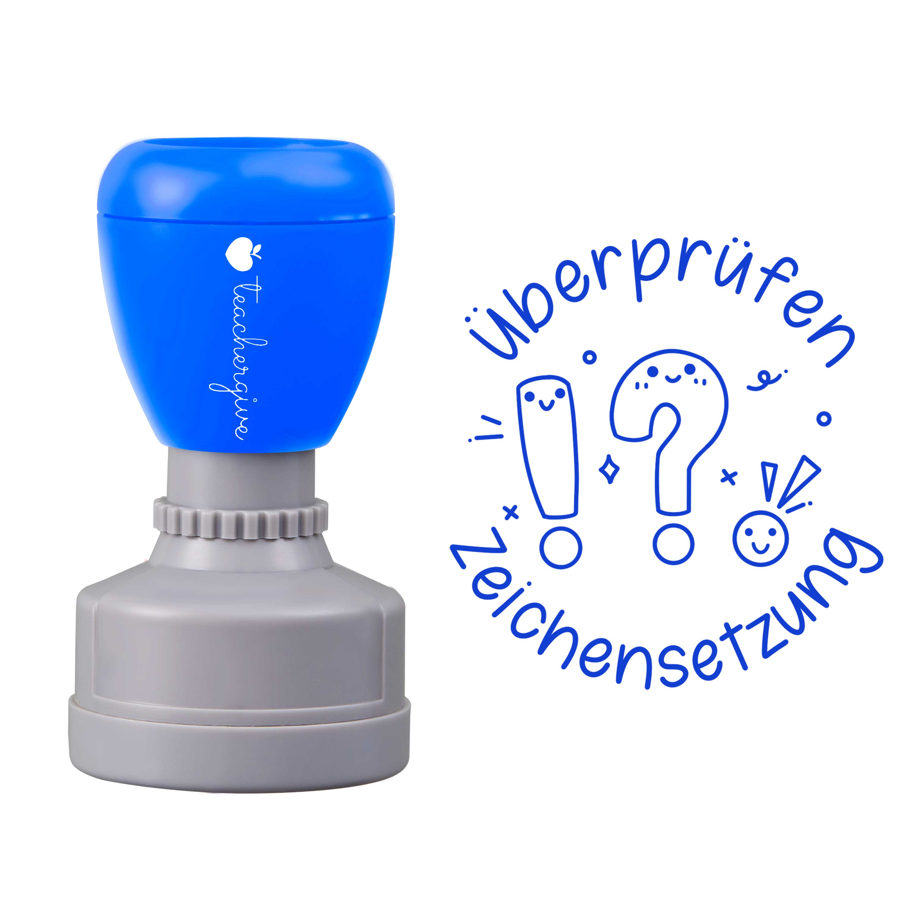 Prüfen Auf Interpunktion Lehrer Stempel