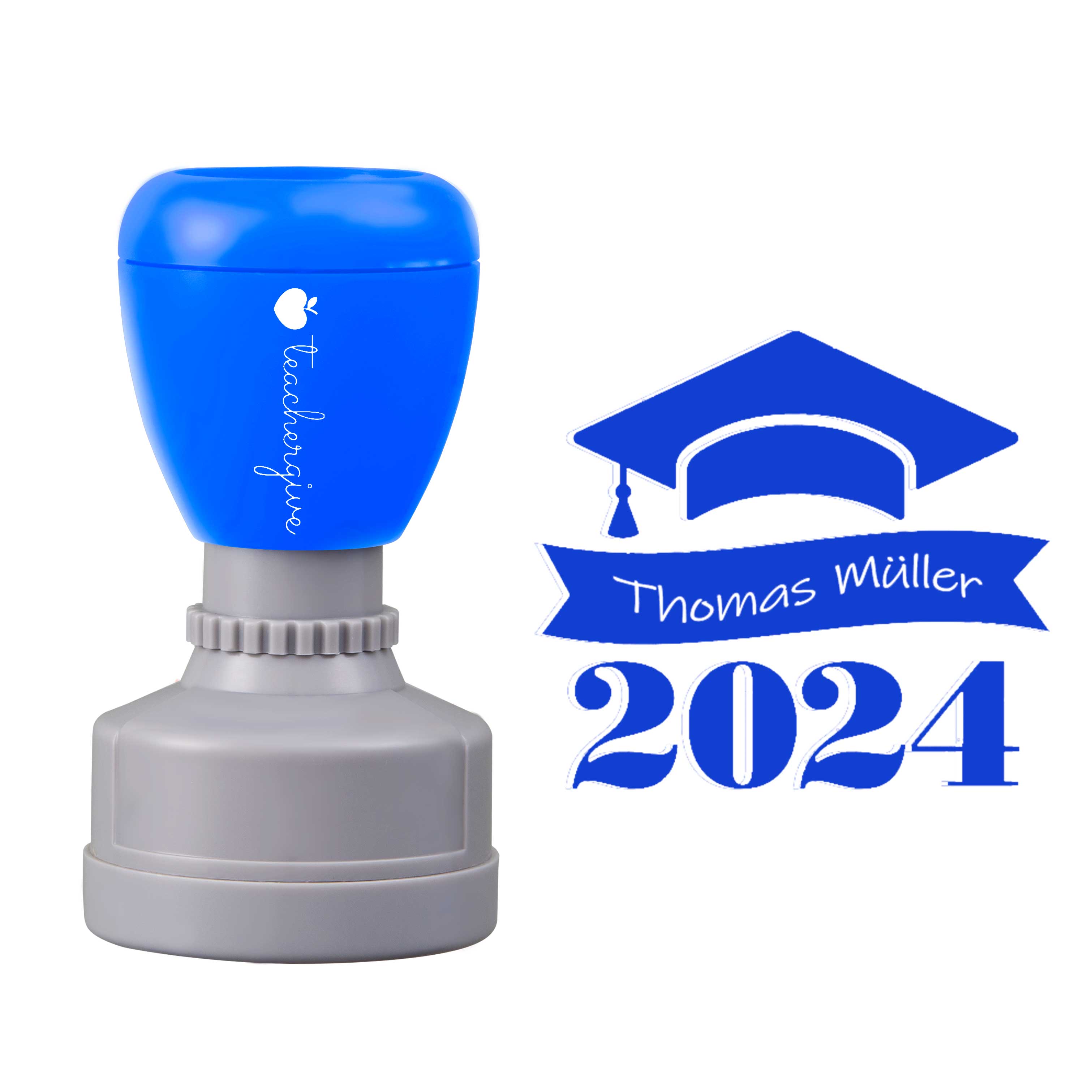 Personalisiert Name 2024 Abschluss Lehrer Stempel