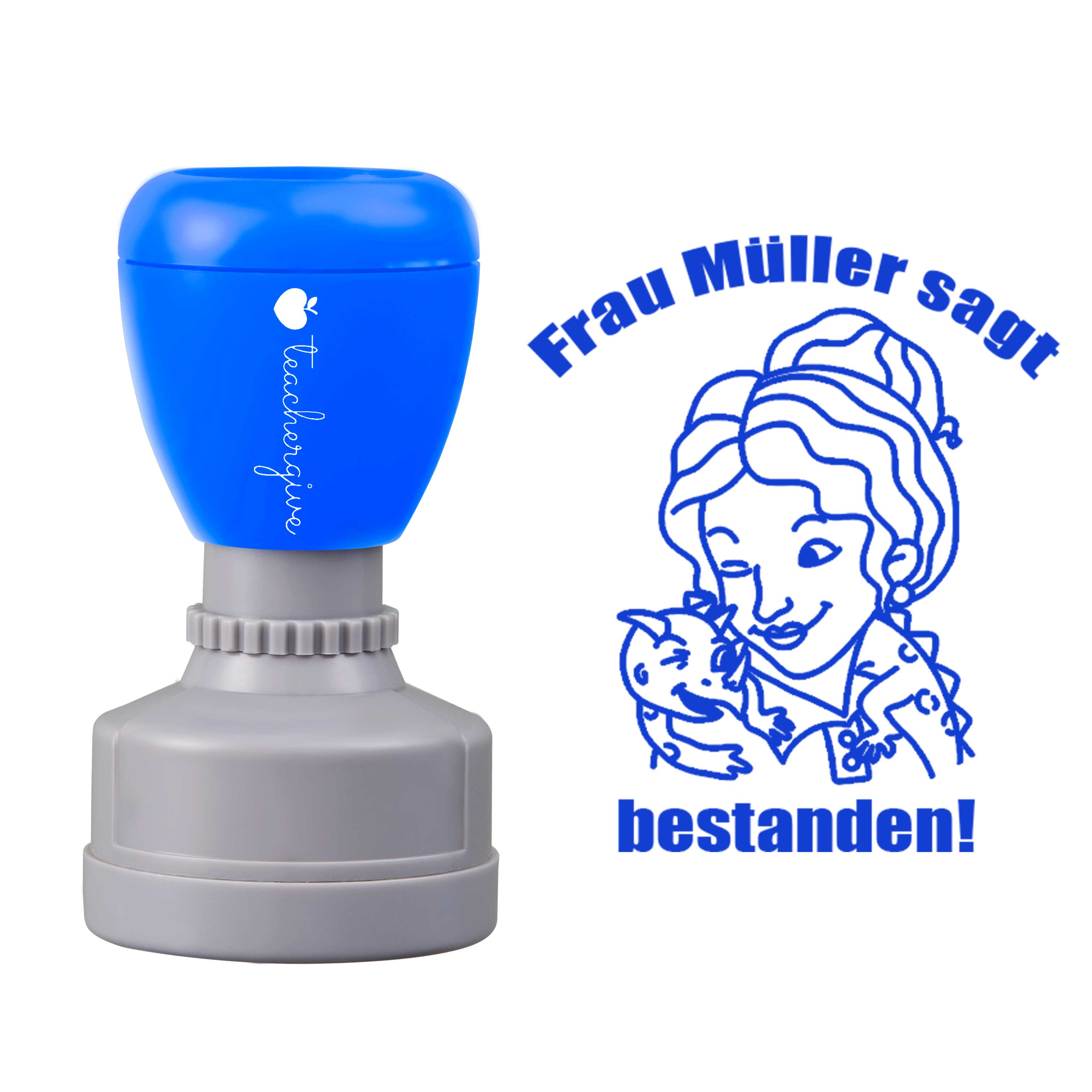 Personalisiert Name Sagt Bestanden Lehrer Stempel