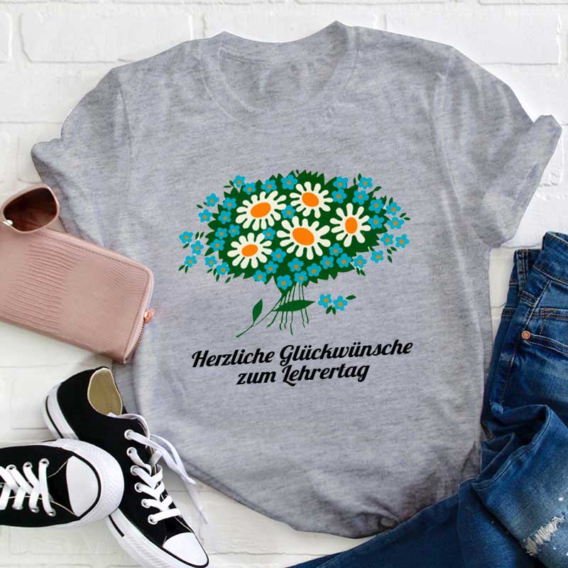 Herzliche Glückwünsche zum Lehrertag Lehrer T-Shirt