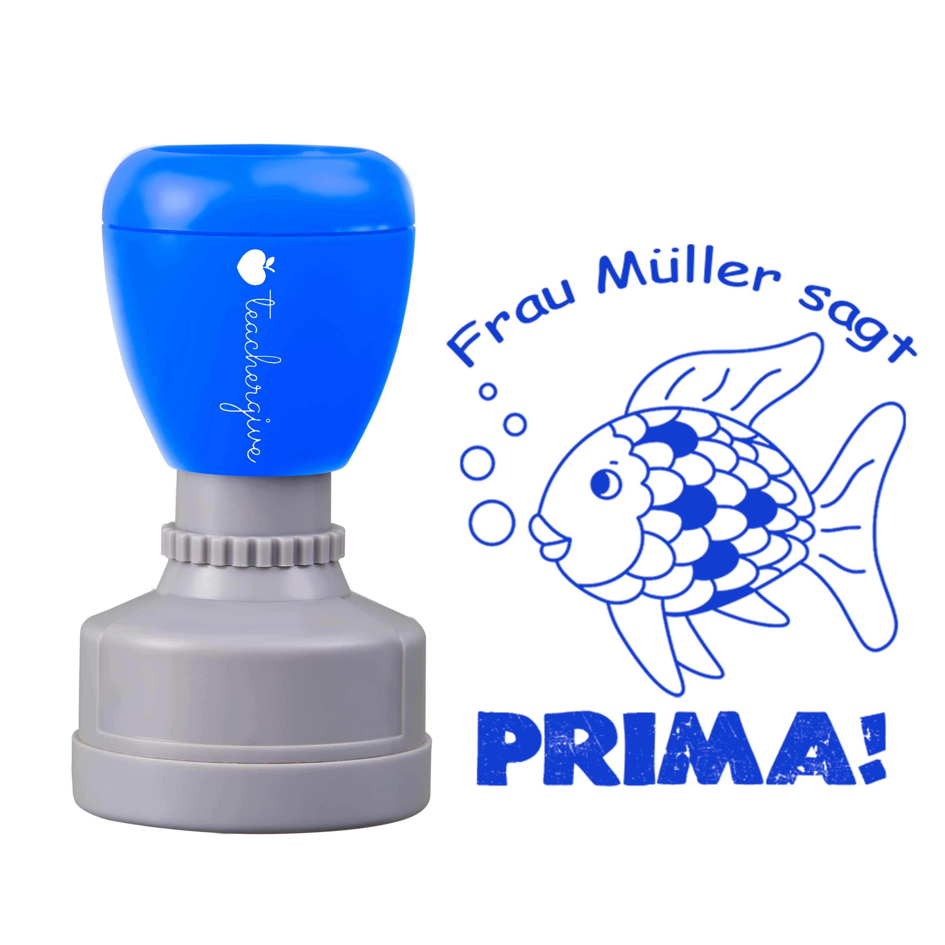 Personalisiert sagt prima Lehrer Stempel