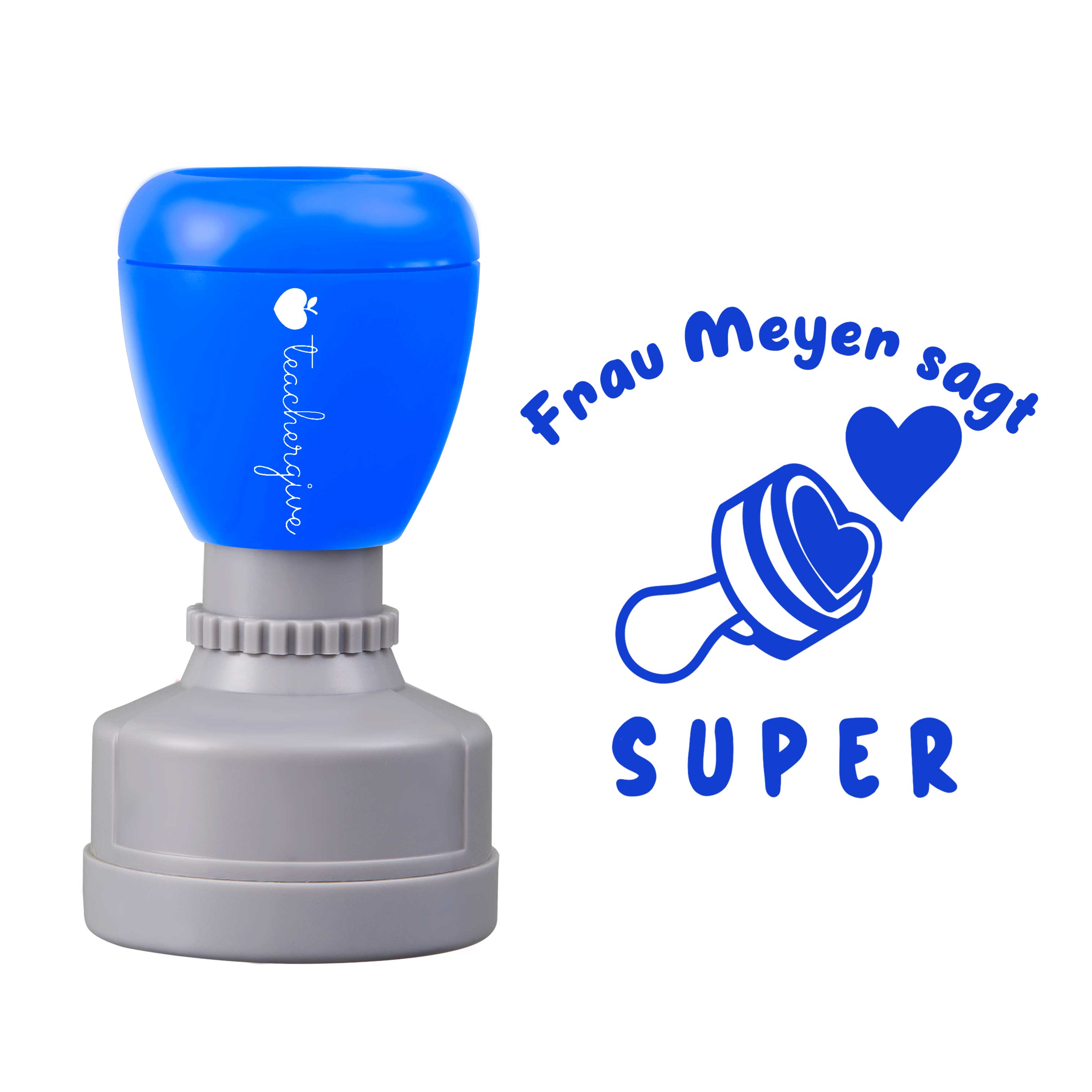 Personalisiert sagt super Lehrer Stempel