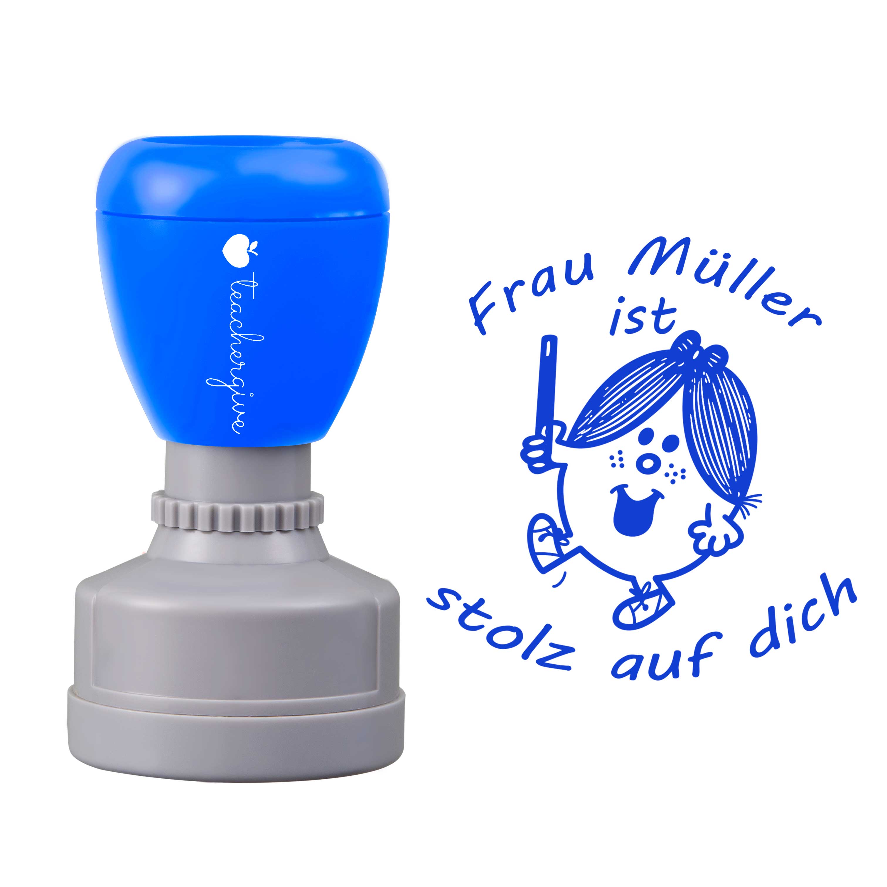 Personalisiert stolz auf dich Lehrer Stempel