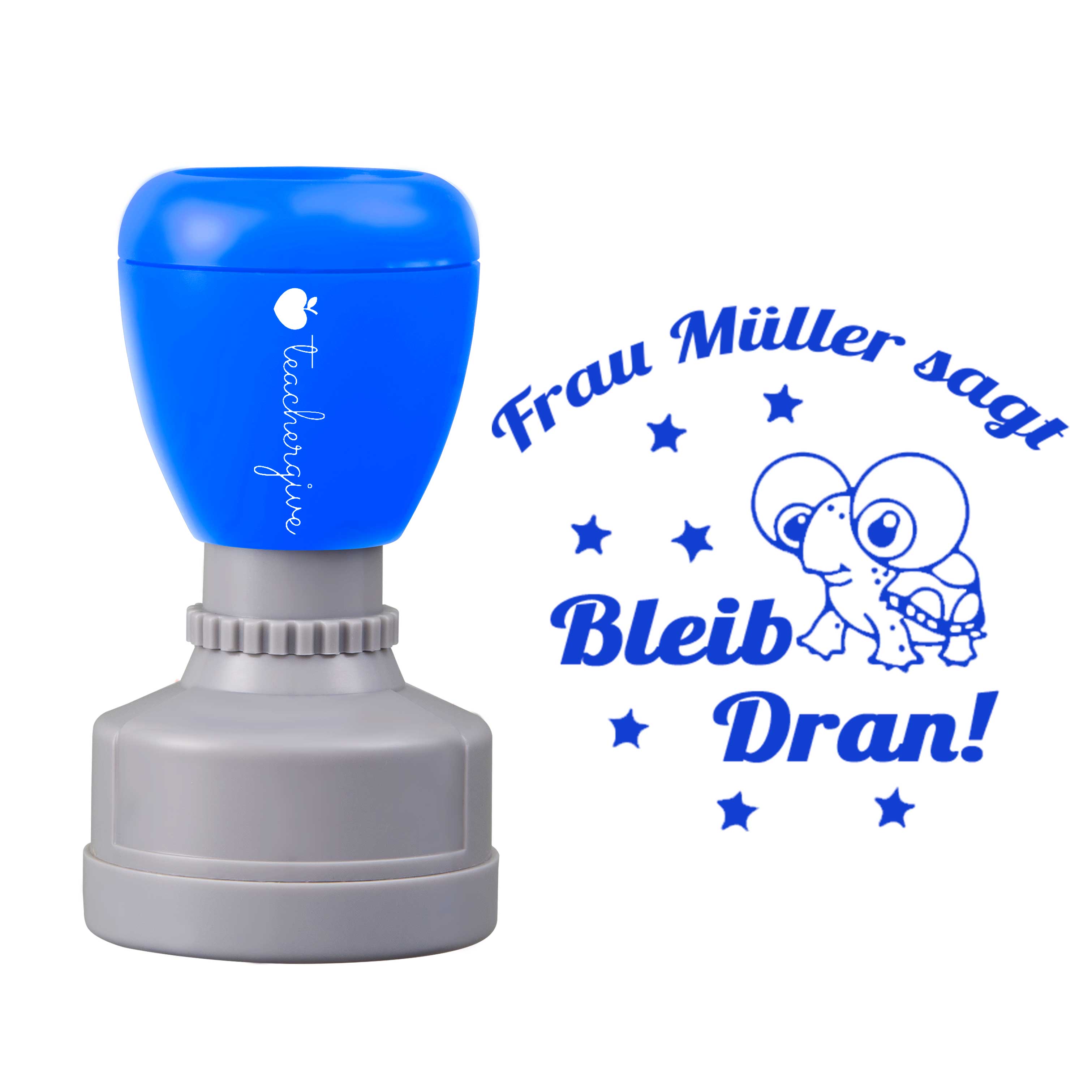 Personalisiert Name Sagt Bleib Dran Lehrer Stempel