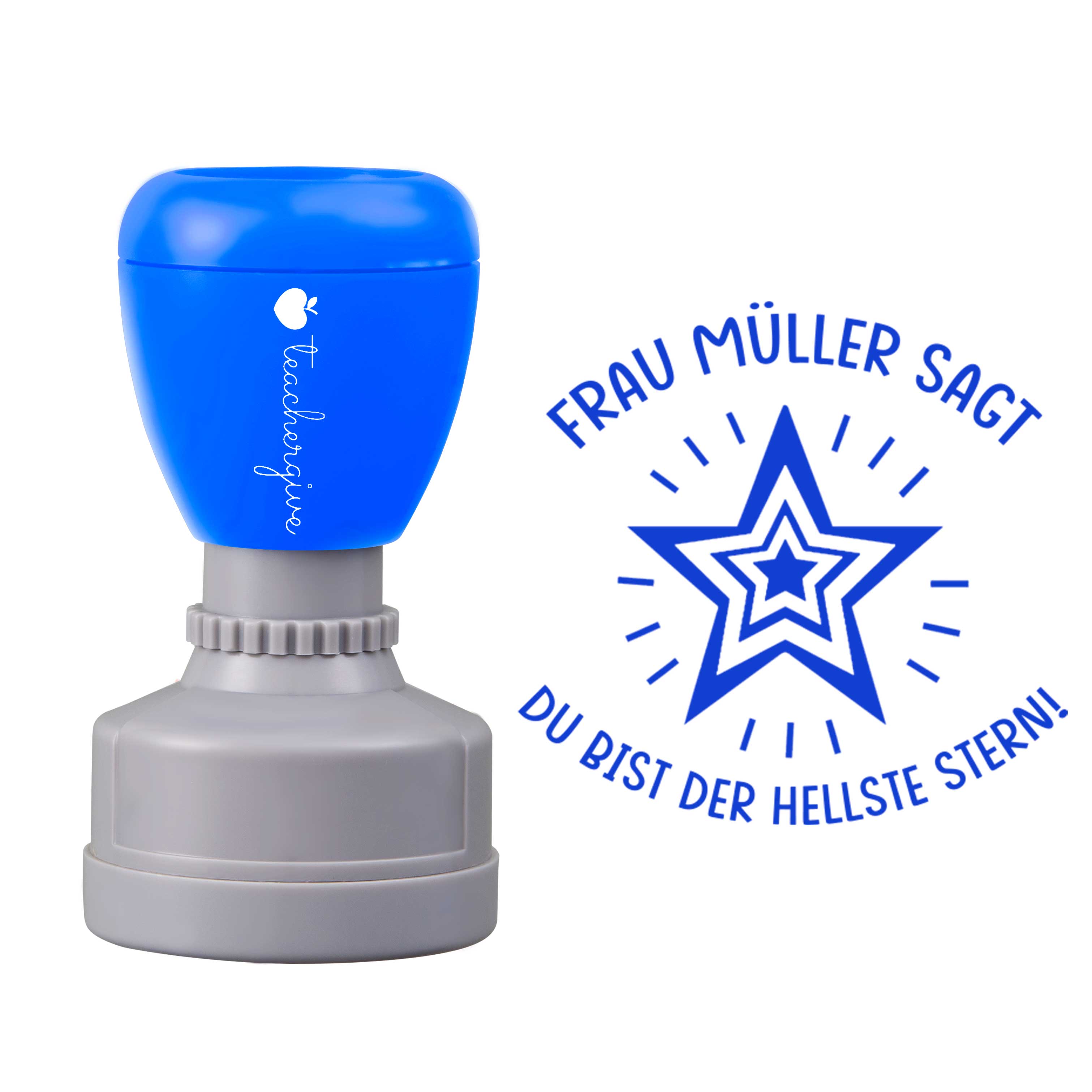Personalisiert Name sagt du bist der hellste Stern Lehrer Stempel