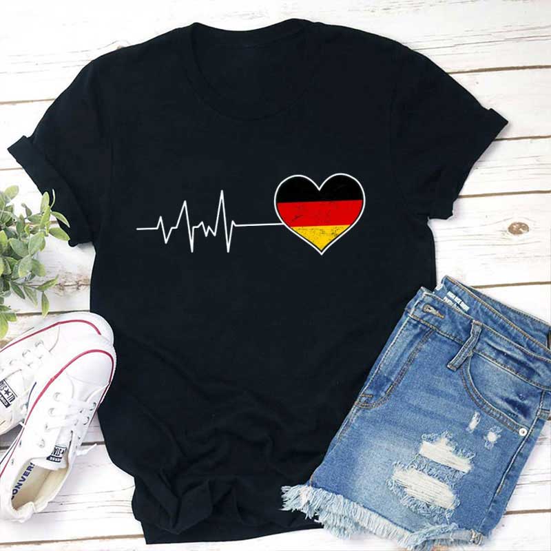 Liebe Herz Deutschland Lehrer T-Shirt