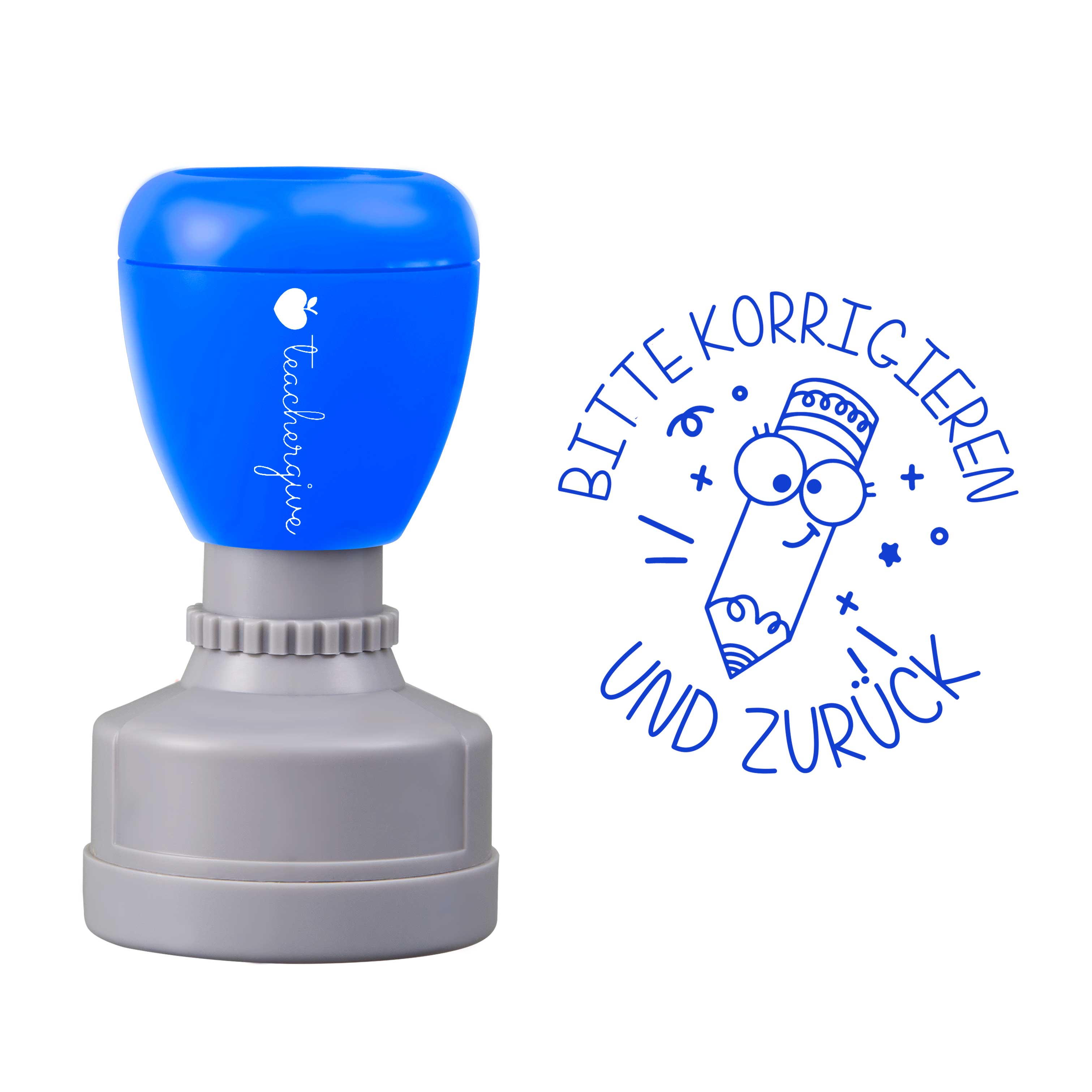 Bitte Korrigieren Und Zurück Lehrer Stempel