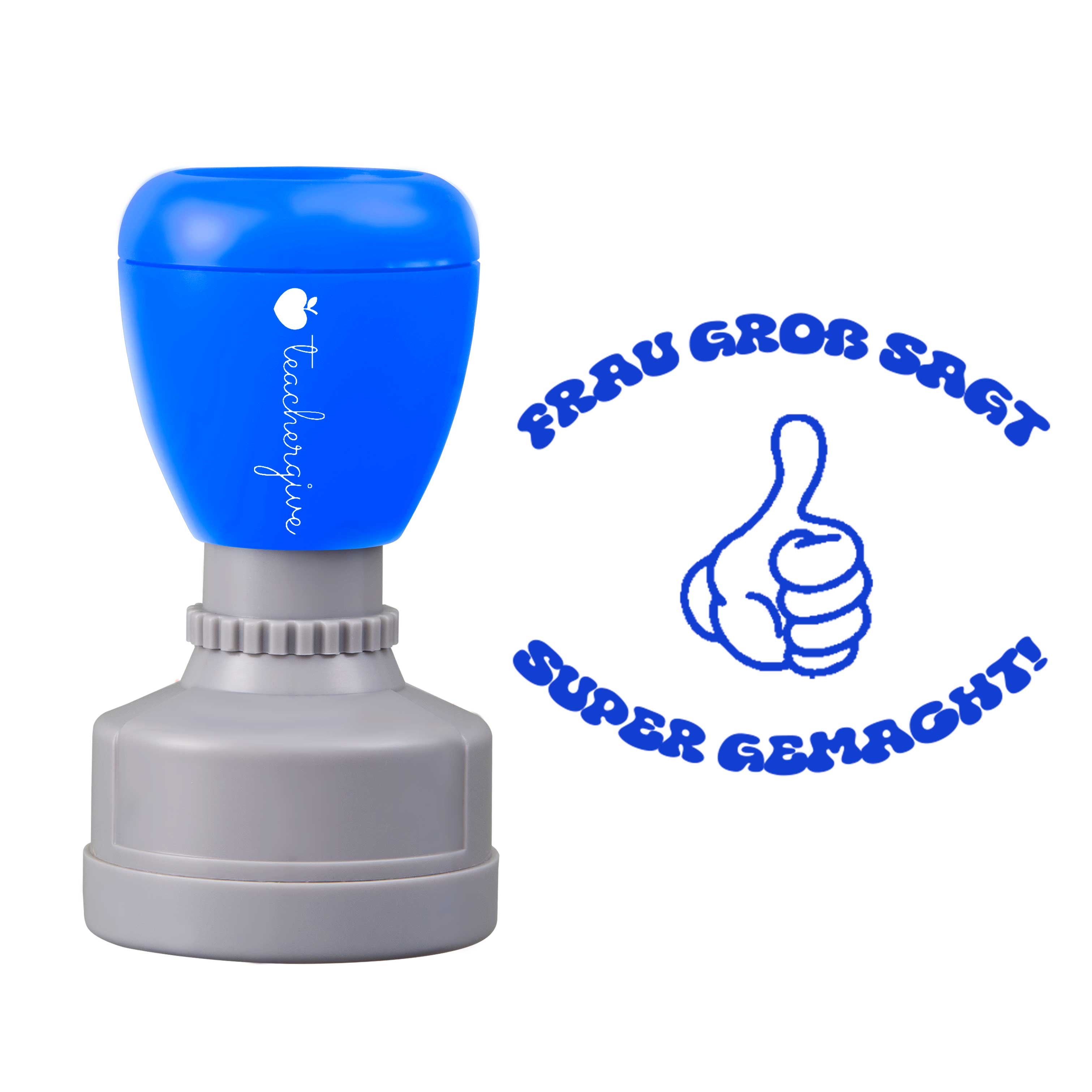 Personalisiert sagt super gemacht Lehrer Stempel
