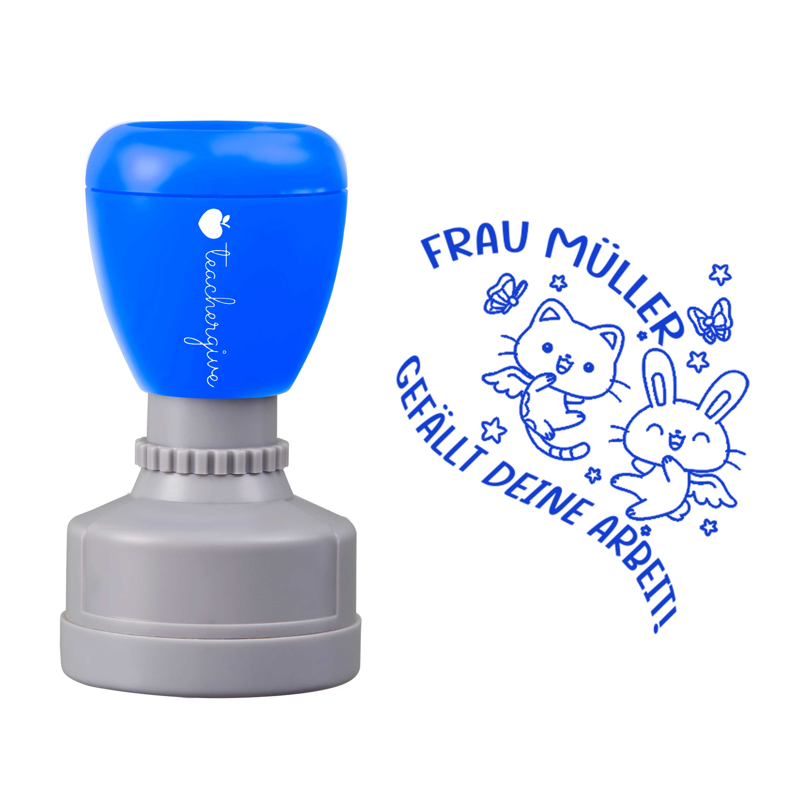 Personalisiert Name gefällt deine Arbeit Lehrer Stempel