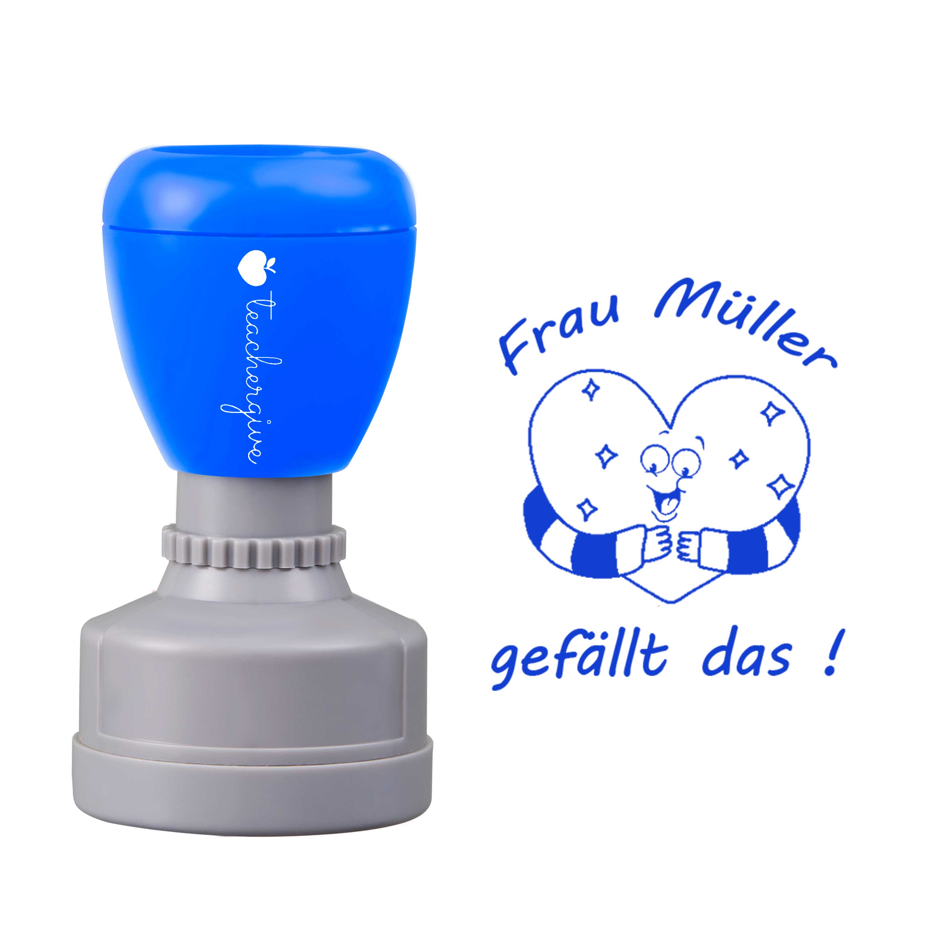 Personalisiert gefällt das Lehrer Stempel
