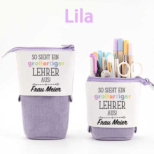 Personalisiert So sieht ein großartiger Lehrer aus Federmäppchen Mäppchen