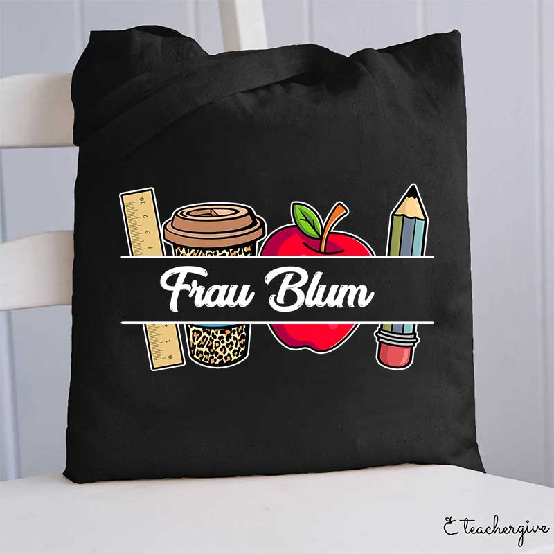 Personalisiert Name Schreibwaren Lehrer Tragetasche