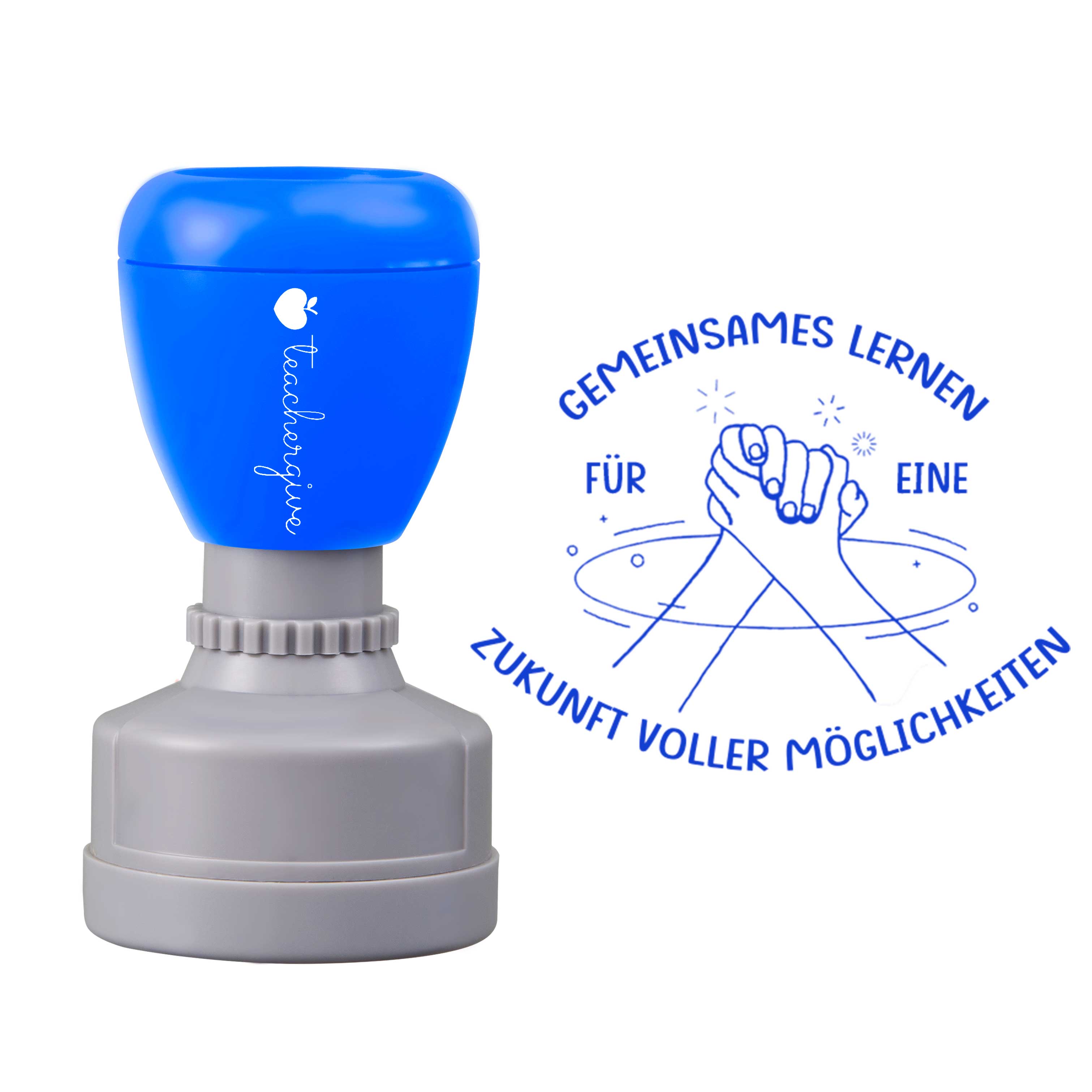 Gemeinsames Lernen Für Eine Zukunft voller Möglichkeiten Lehrer Stempel