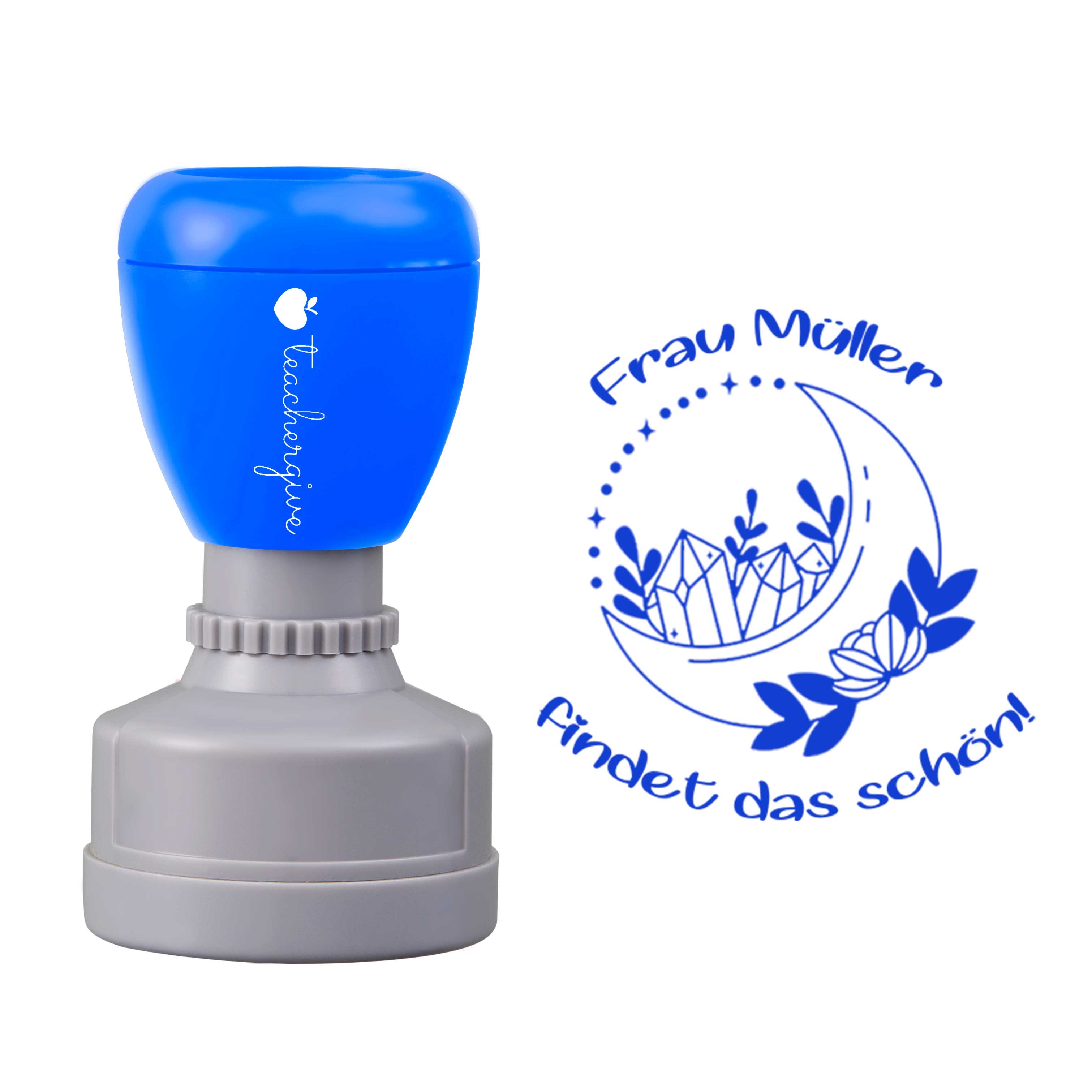 Personalisiert Name findet das schön Lehrer Stempel