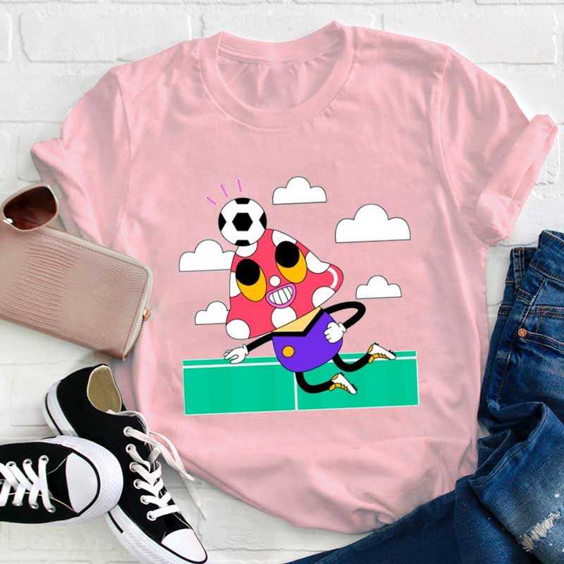 Pilz Spielt Fußball Lehrer T-Shirt