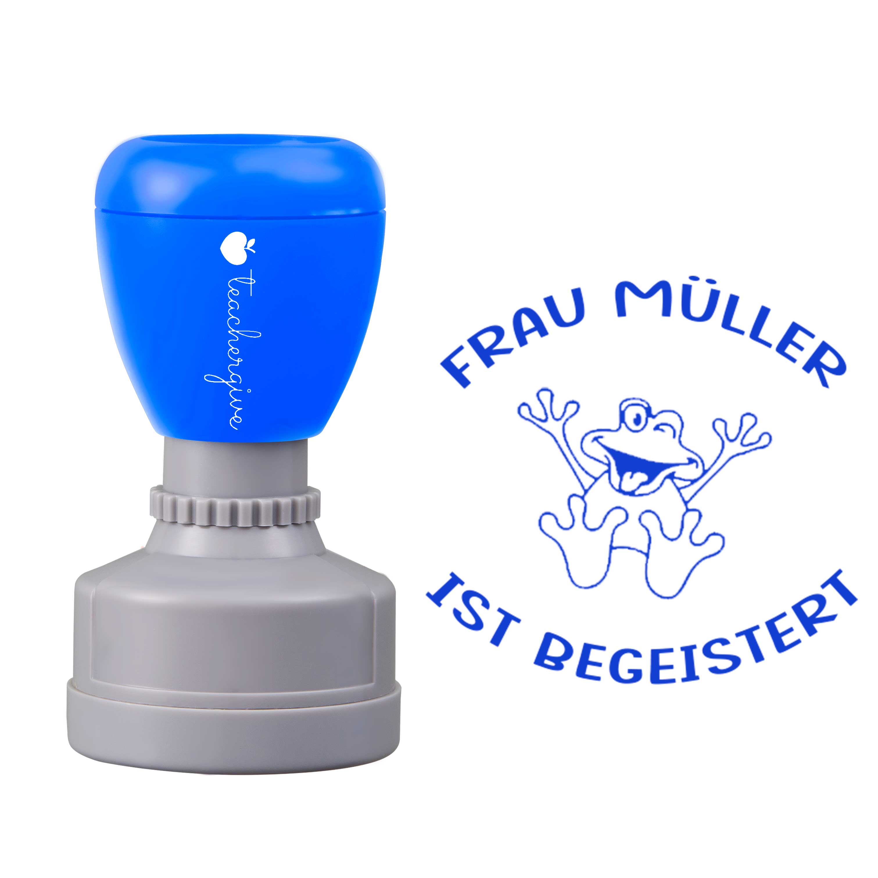 Personalisiert Name ist begeistert Lehrer Stempel