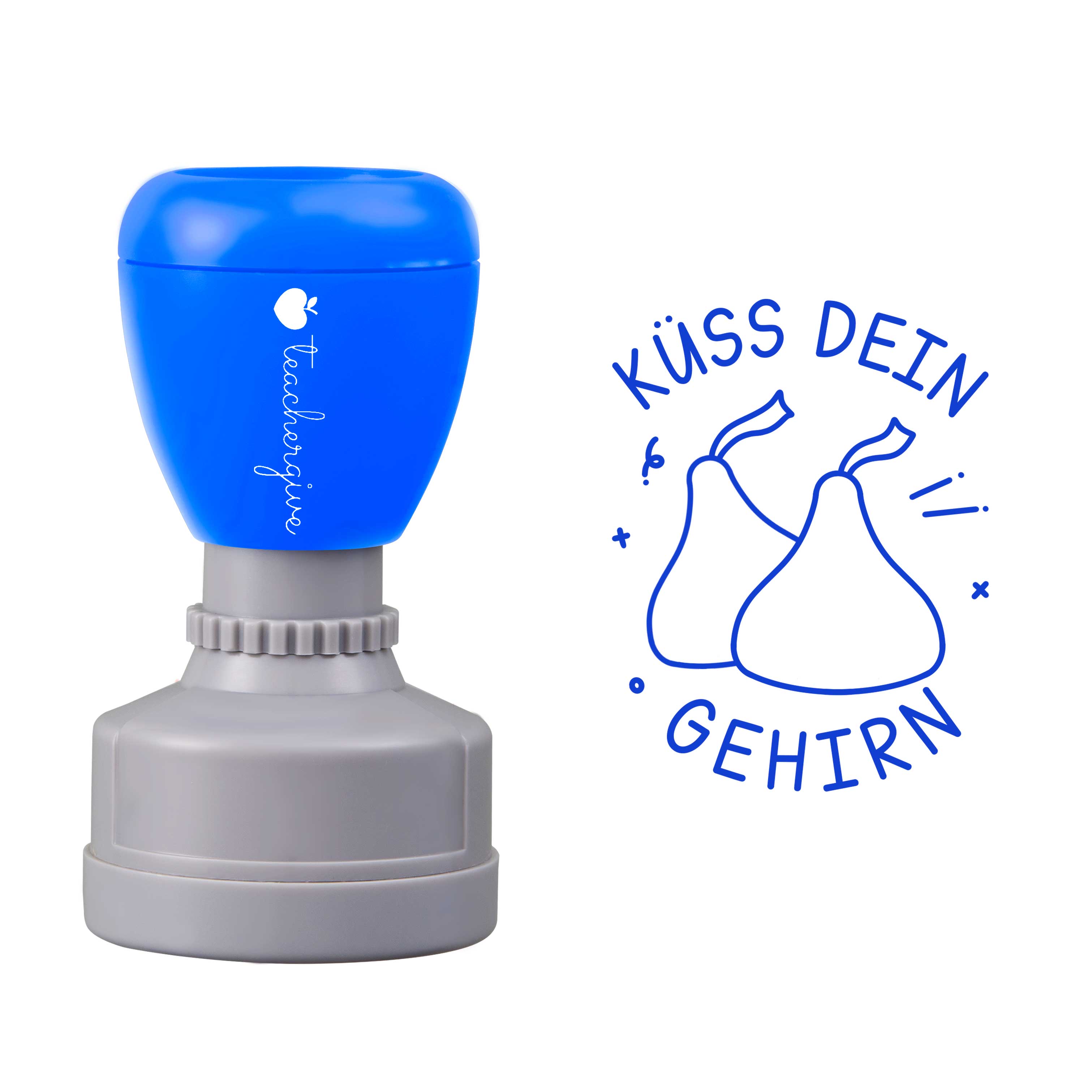 Küss Deinen Gehirn Lehrer Stempel