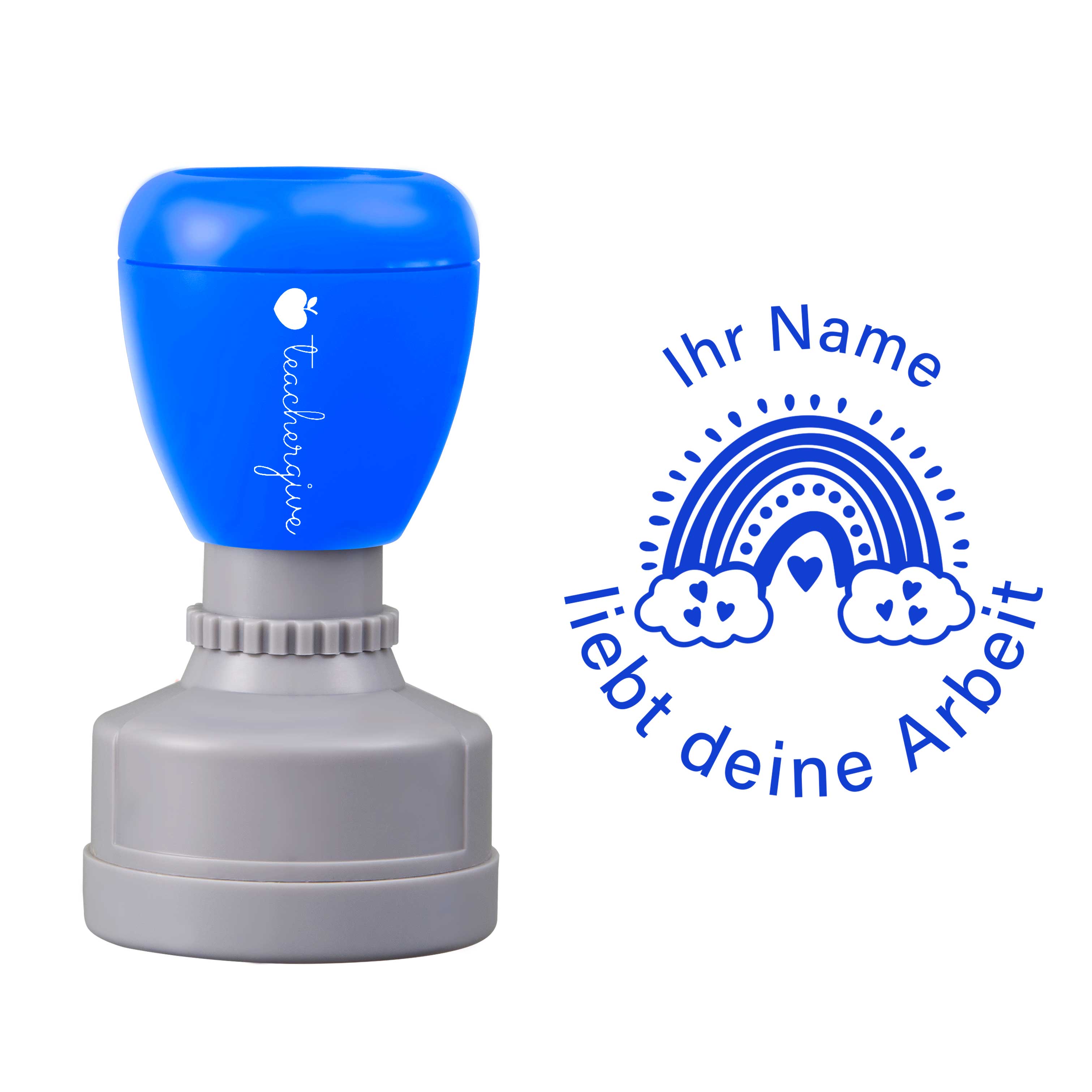 Personalisiert Name Liebt Deine Arbeit Lehrer Stempel