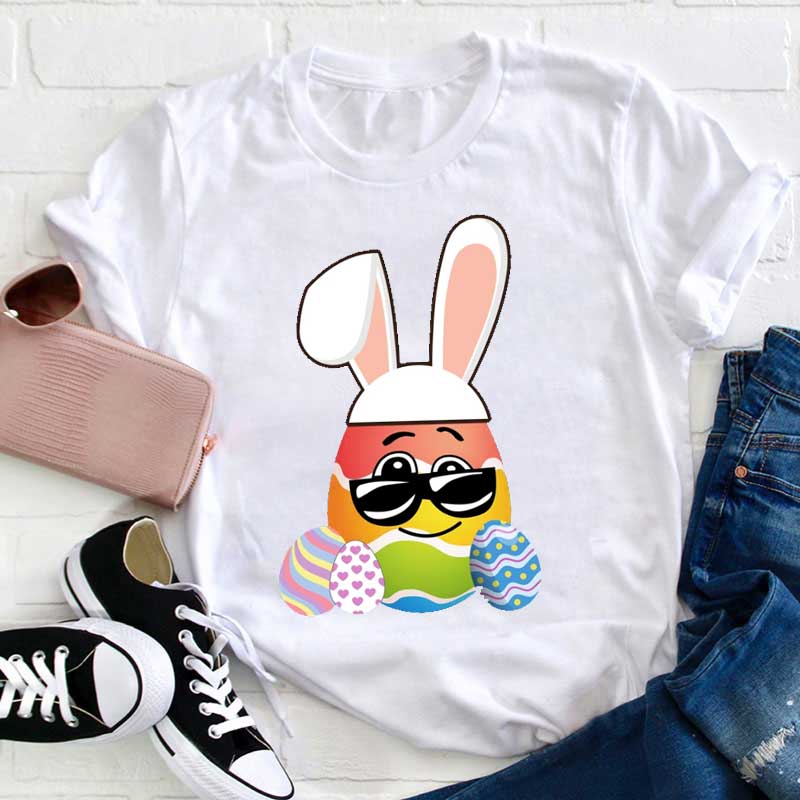 Osterhase mit Brille Lehrer T-Shirt