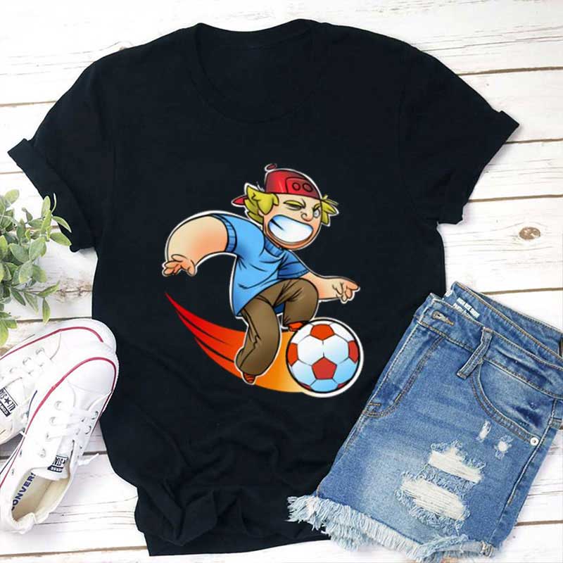 Verrückt nach Fußball Lehrer T-Shirt