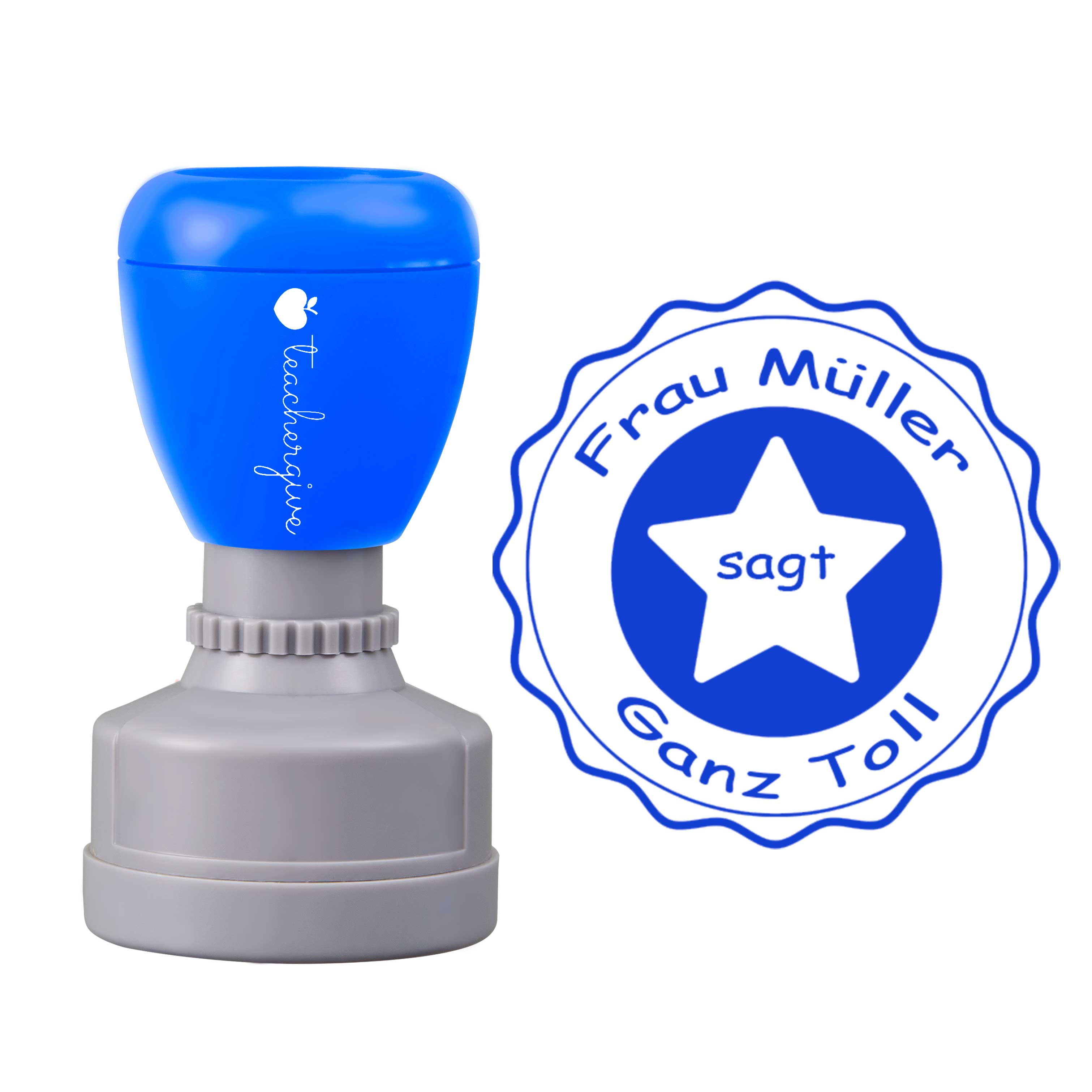 Personalisiert Name Sagt Ganz Toll Lehrer Stempel