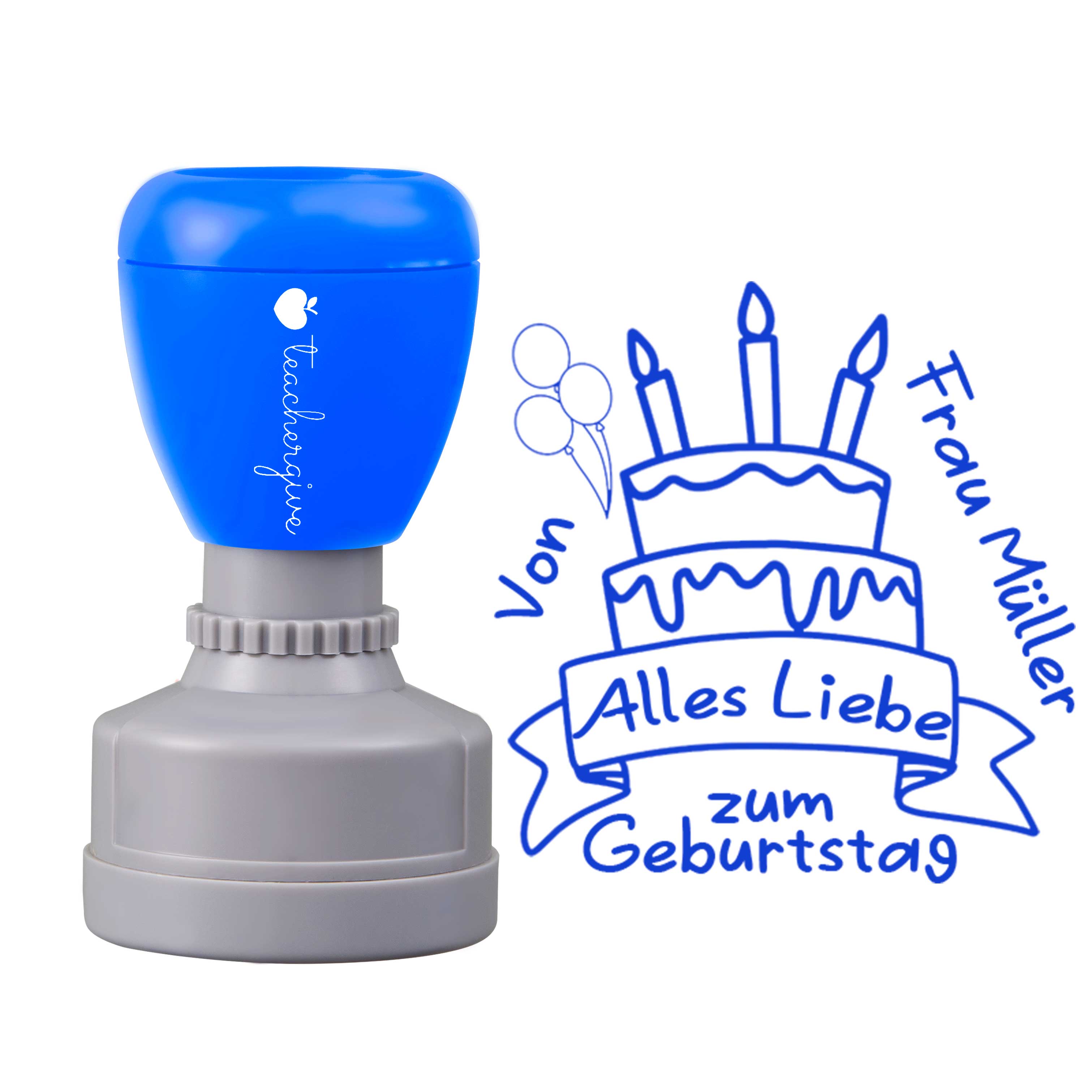 Personalisiert Name Alles Liebe zum Geburtstag Lehrer Stempel