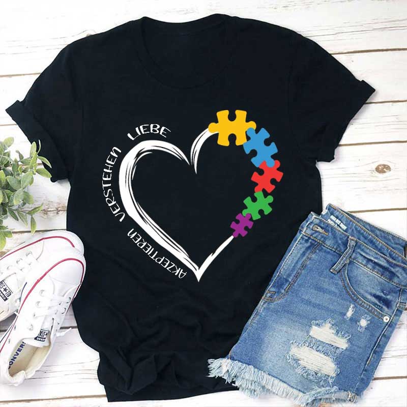 Akzeptieren Verstehen Lieben Lehrer T-Shirt