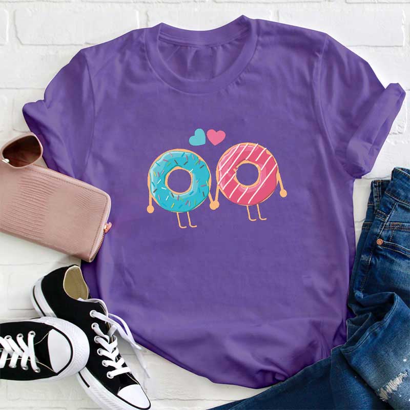 Liebe Donuts Lehrer T-Shirt