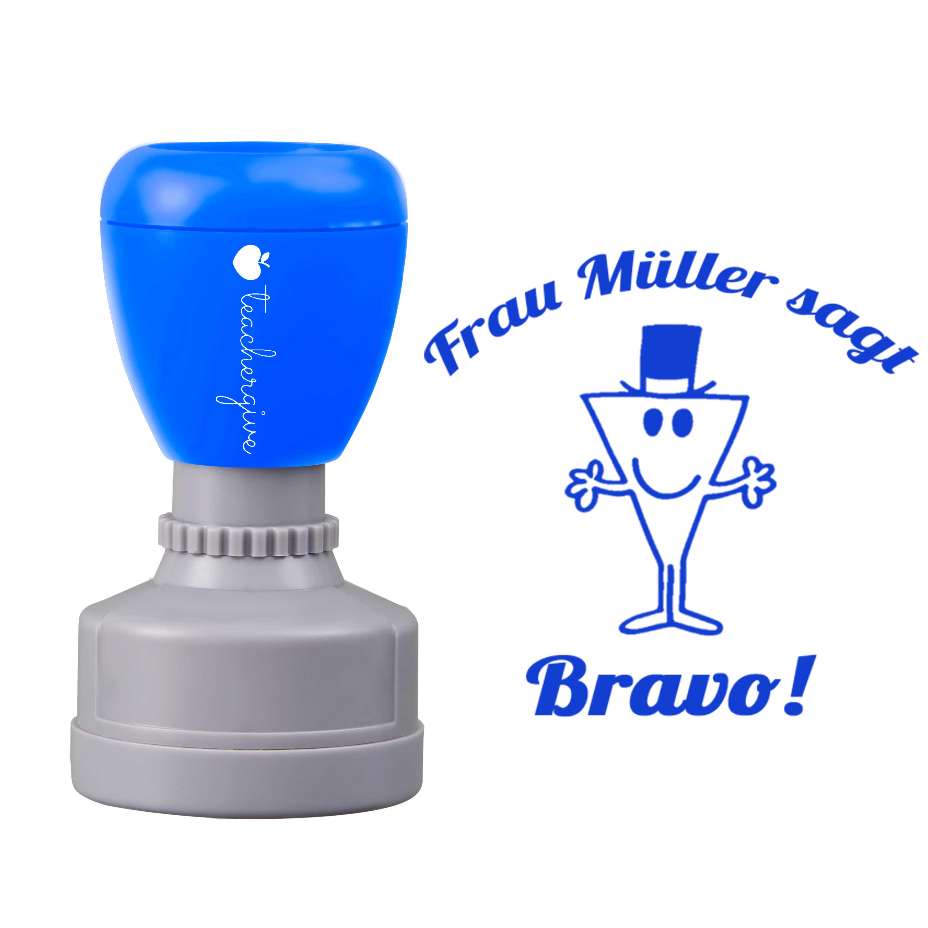Personalisiert Name Sagt Bravo Lehrer Stempel
