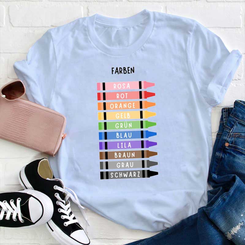 Farben In Deutschland Lehrer T-Shirt