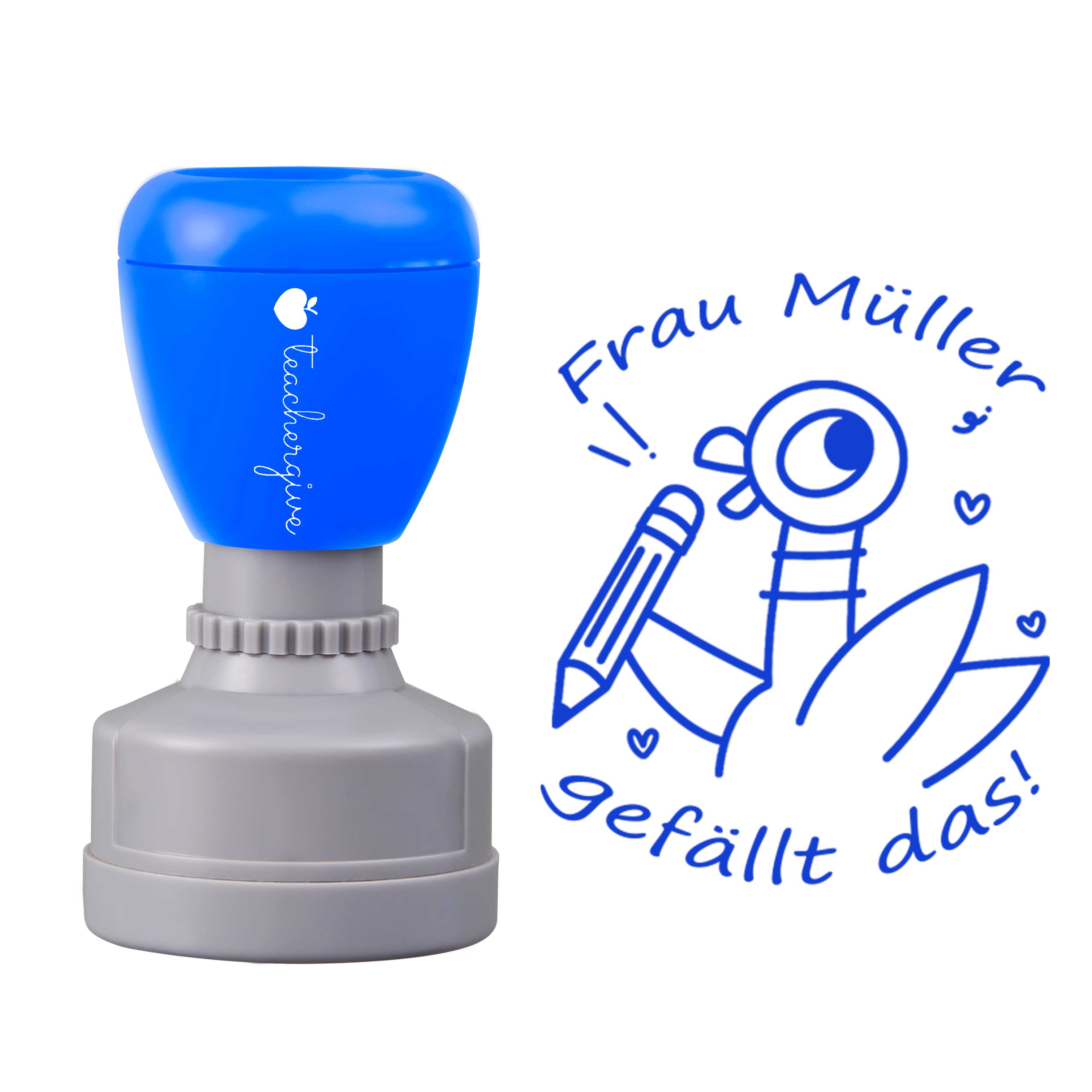 Personalisiert gefällt das Lehrer Stempel