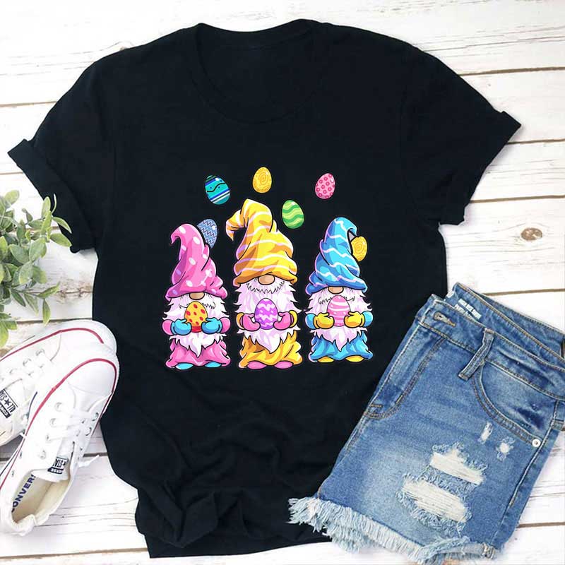 Bunt Zwerg und bunt Ostereier Lehrer T-Shirt