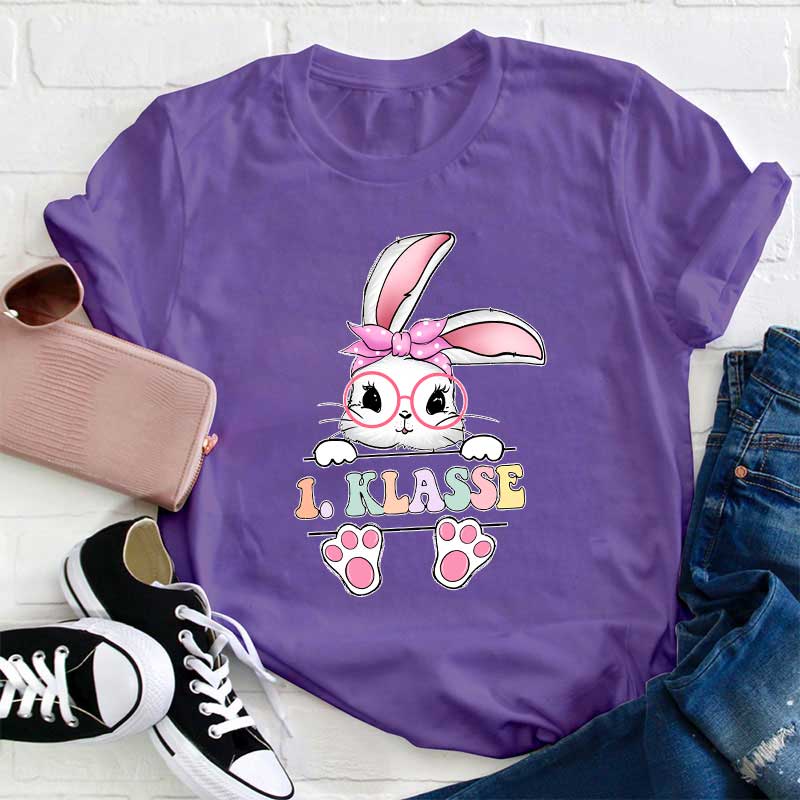 Personalisiert Ostern Hase Lehrer T-Shirt