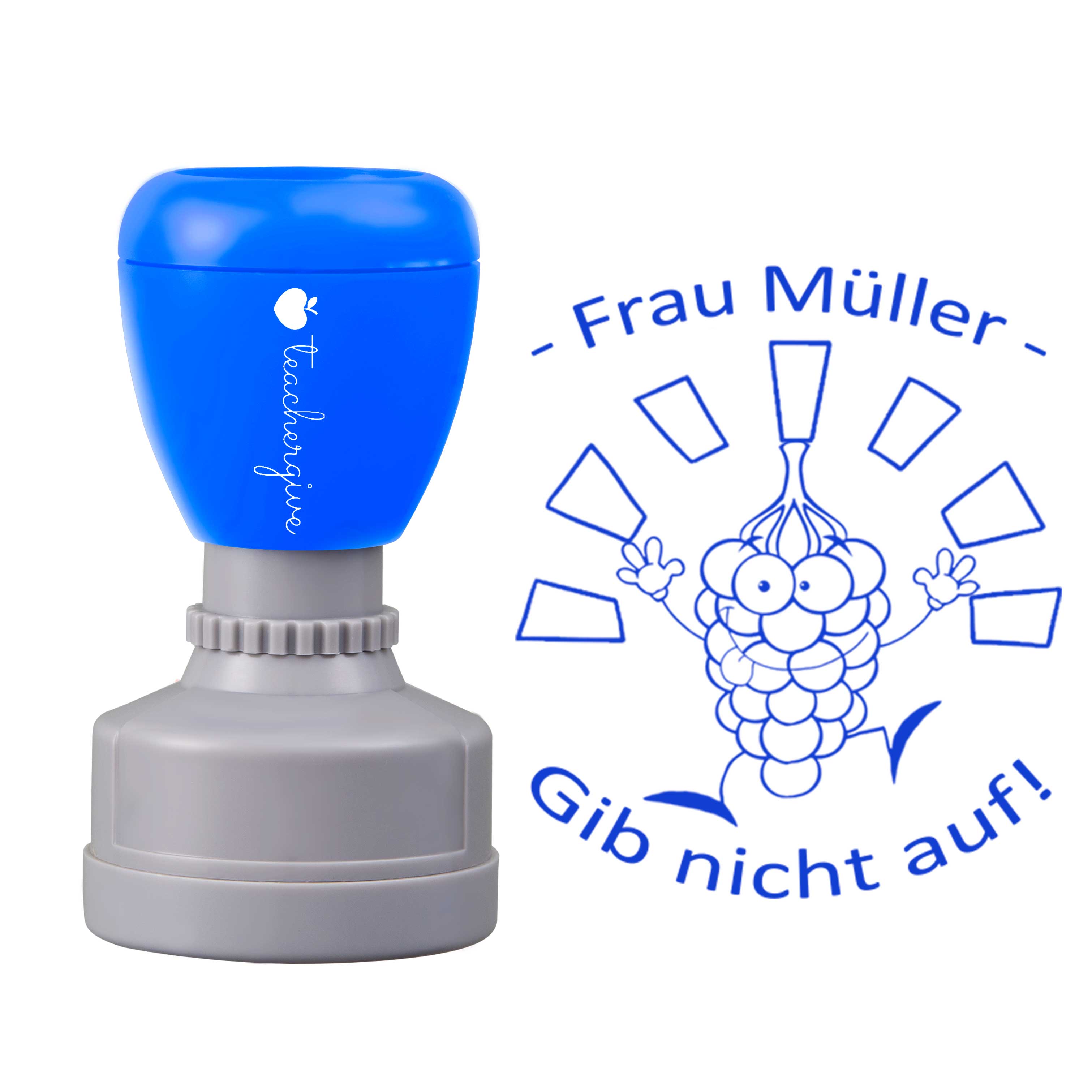 Personalisiert Gib nicht auf Lehrer Stempel