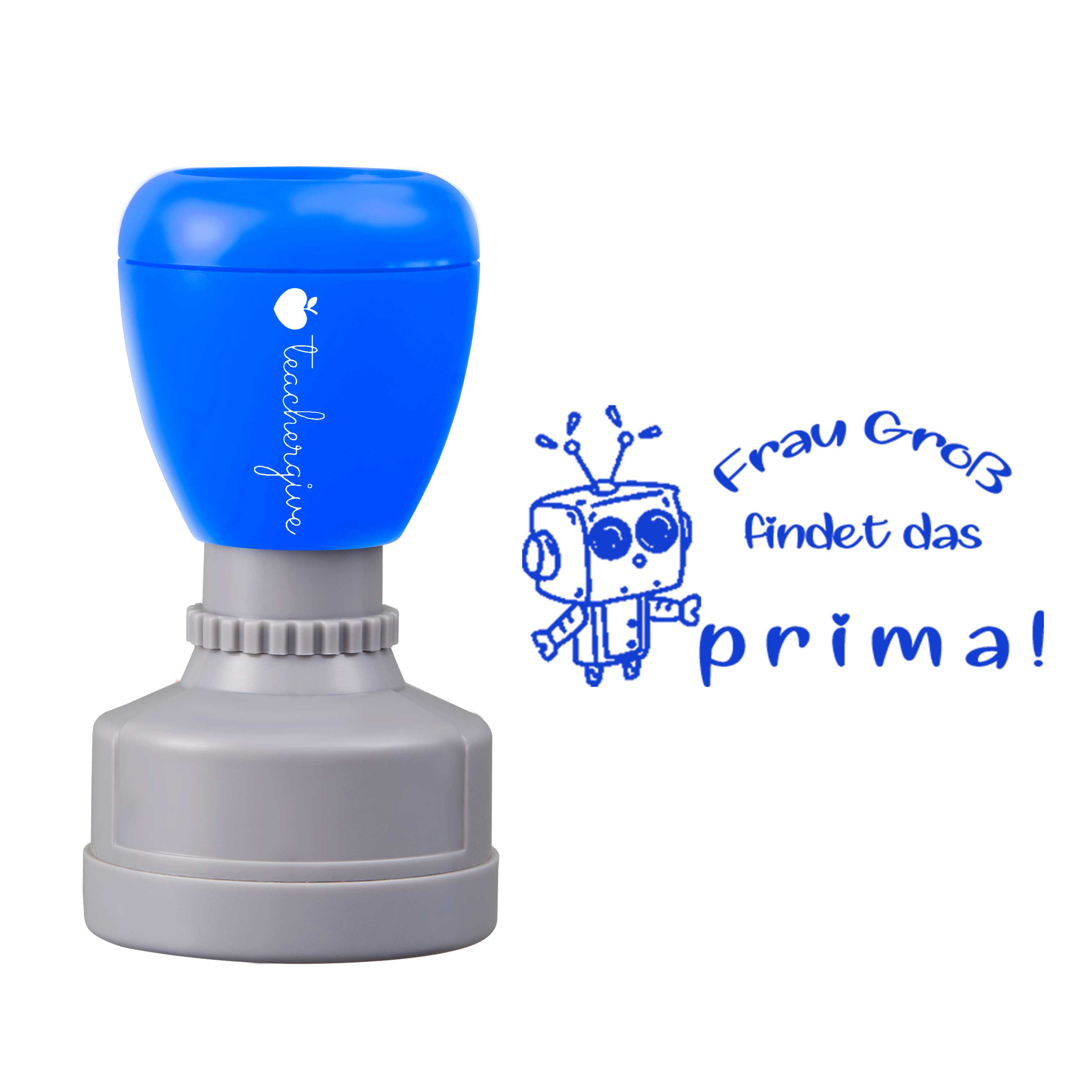 Personalisiert findet das prima Lehrer Stempel
