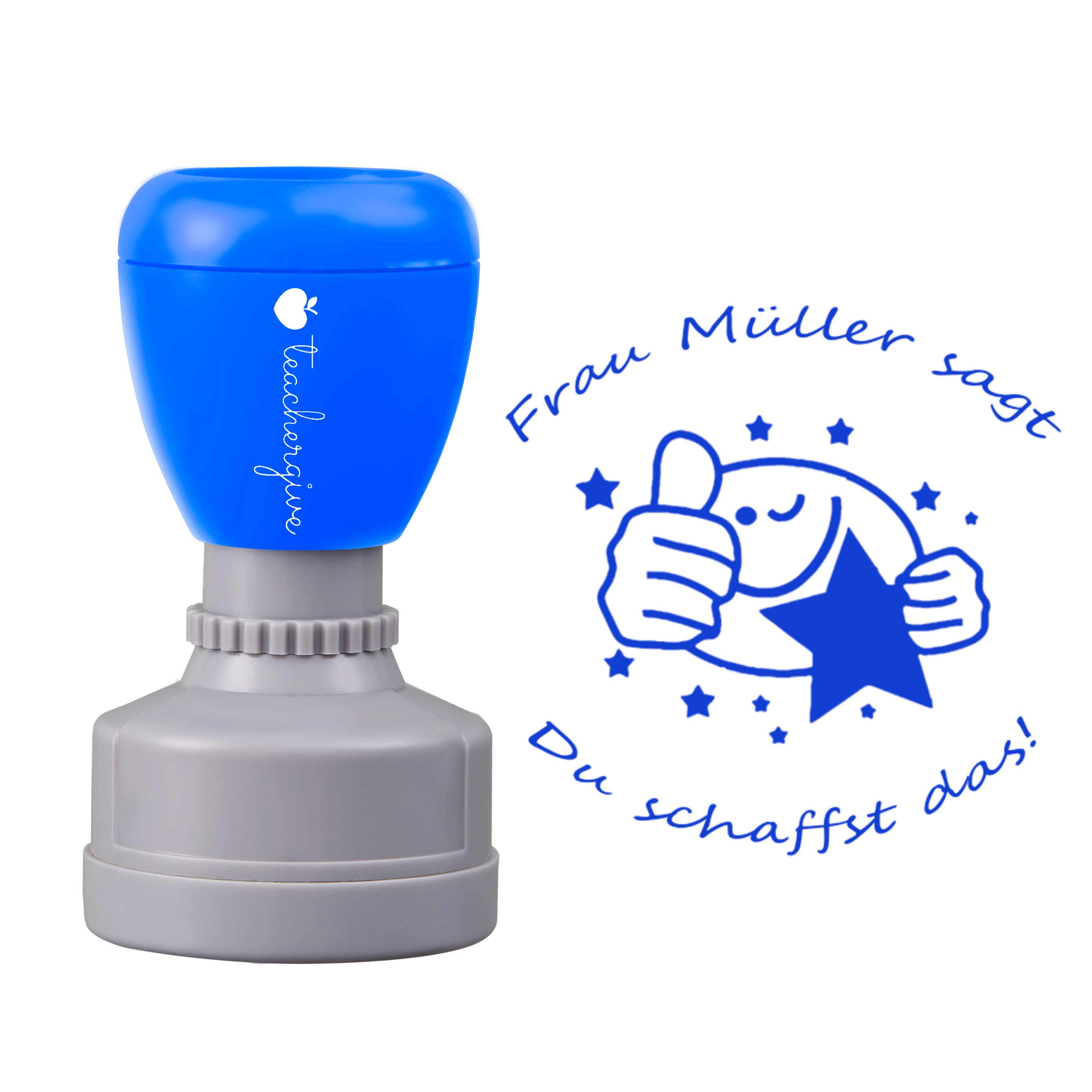 Personalisiert Name Sagt Du Schaffst Das Lehrer Stempel