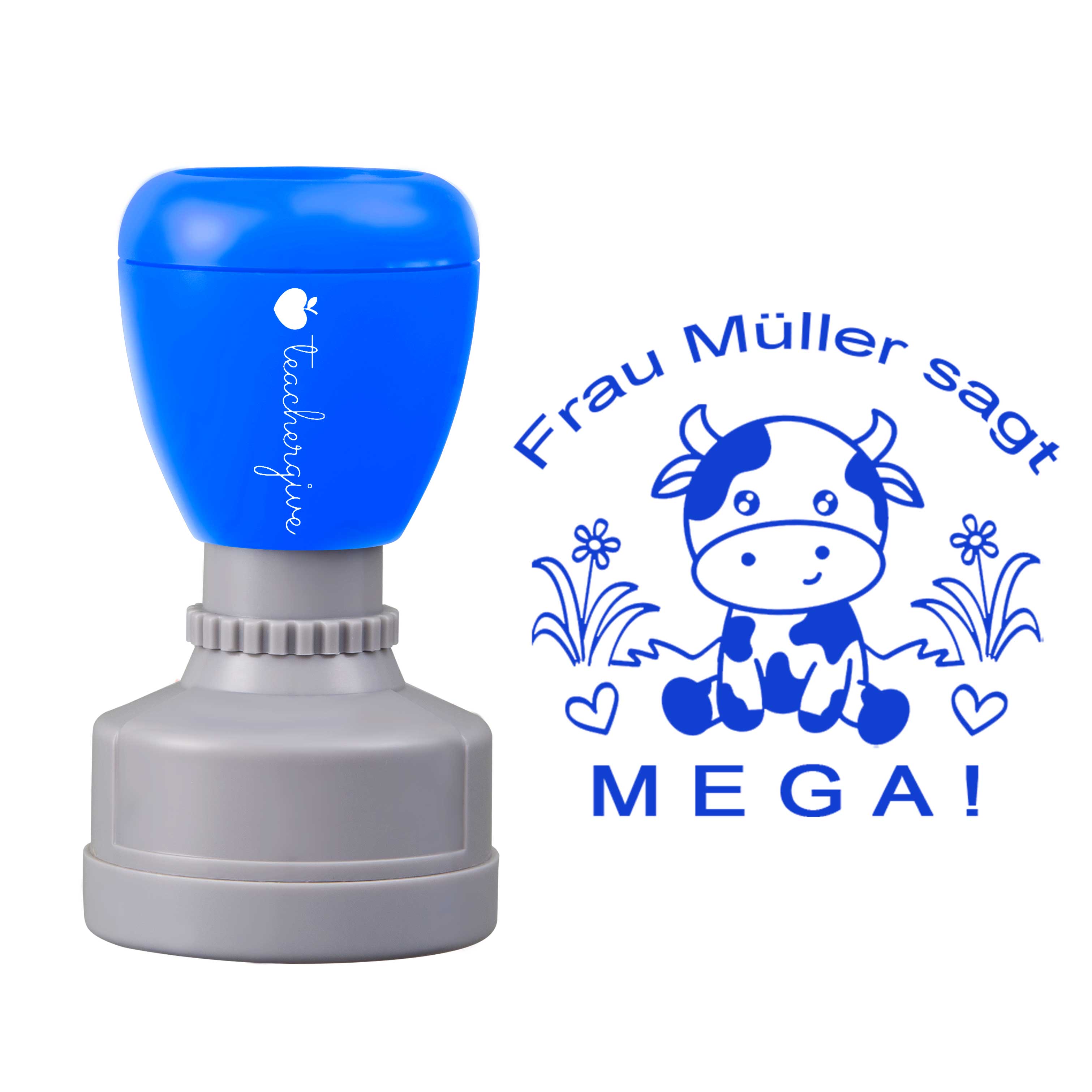Personalisiert sagt mega Lehrer Stempel