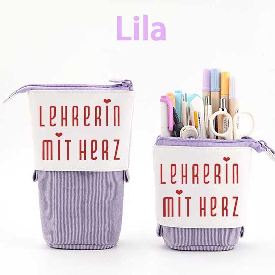 Lehrerin mit Herz Federmäppchen Mäppchen