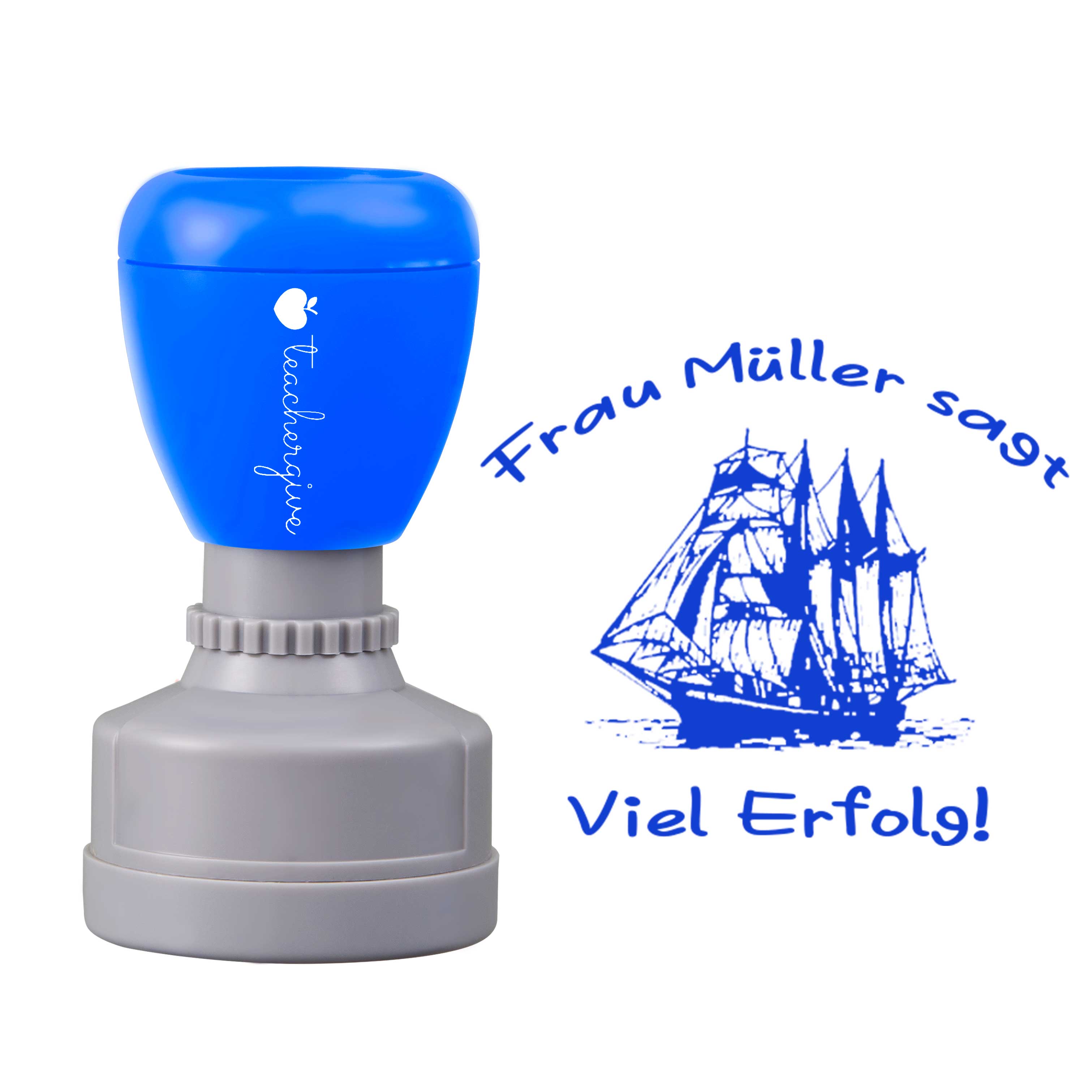 Personalisiert Name Sagt Viel Erfolg Lehrer Stempel