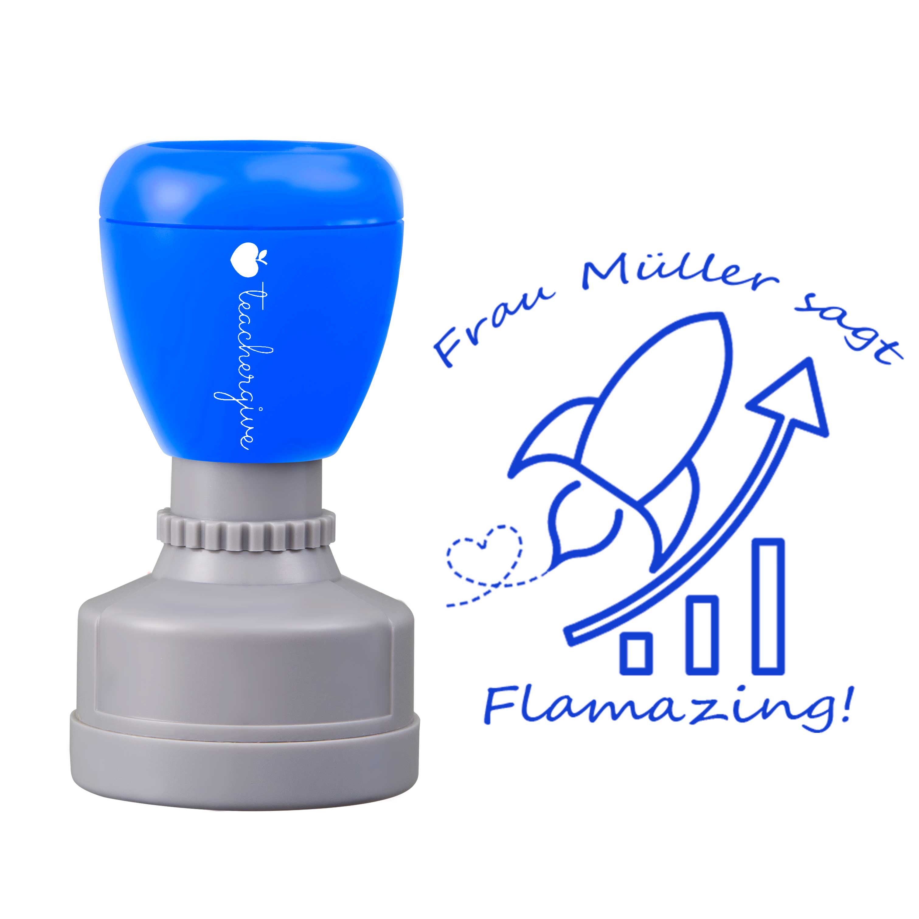 Personalisiert Name Sagt Flamazing Lehrer Stempel