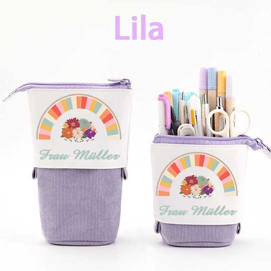 Personalisiert Name Blumen Federmäppchen Mäppchen