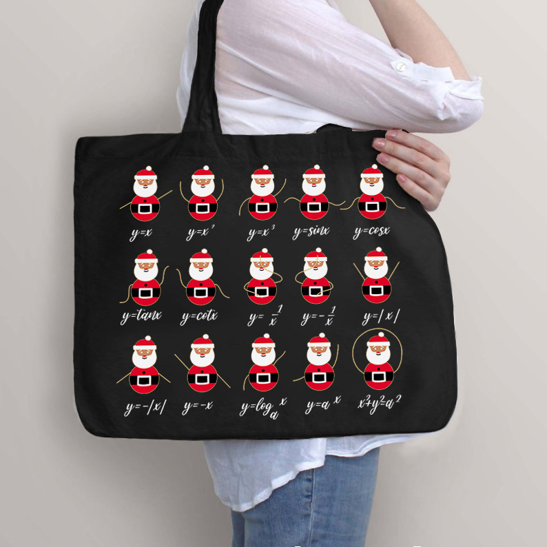 Weihnachten Mathematik Lehrer Tragetasche mit Reißverschluss